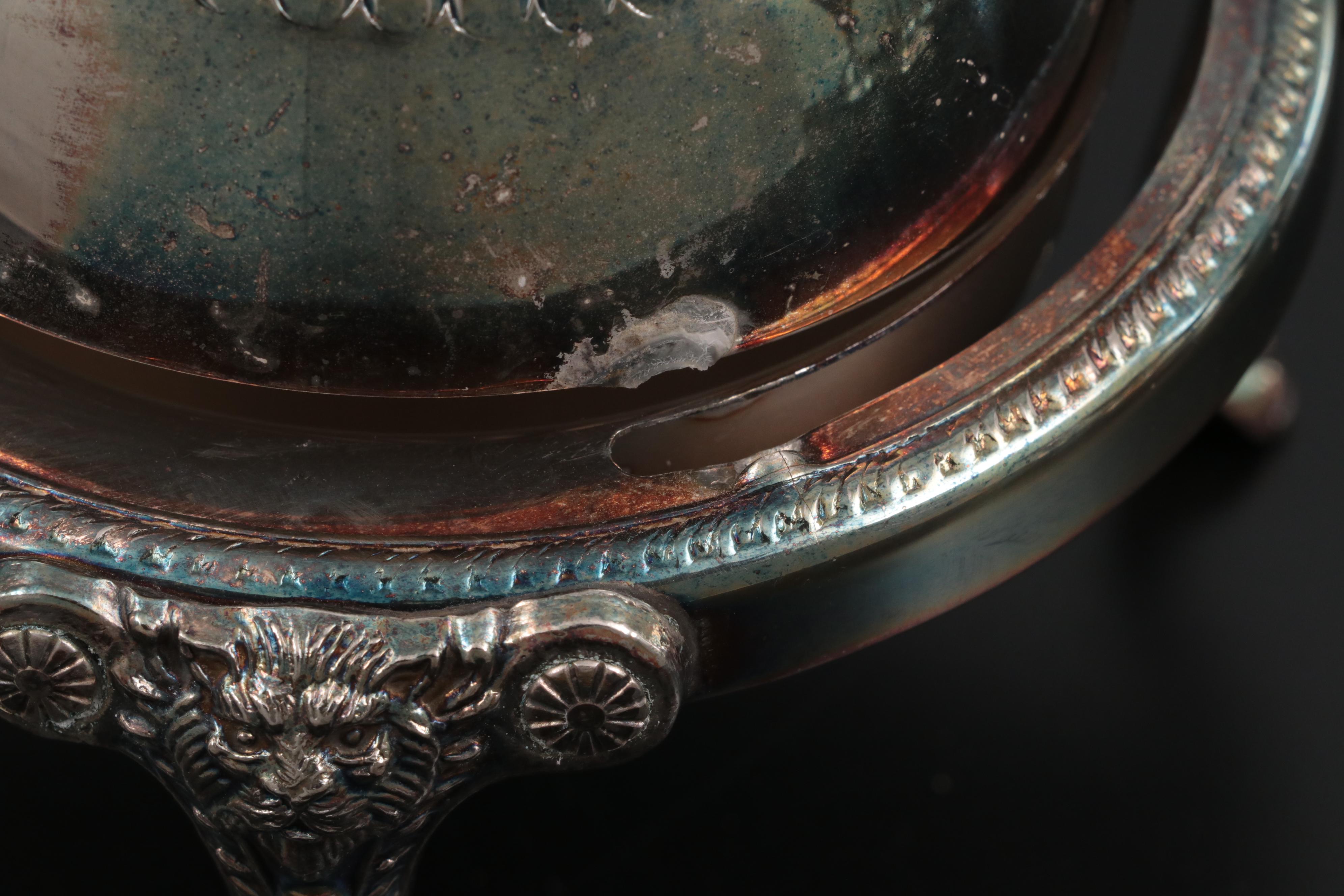 Wm Rogers with Other Silver Plate Tableware and Sterling Sugar Tongs