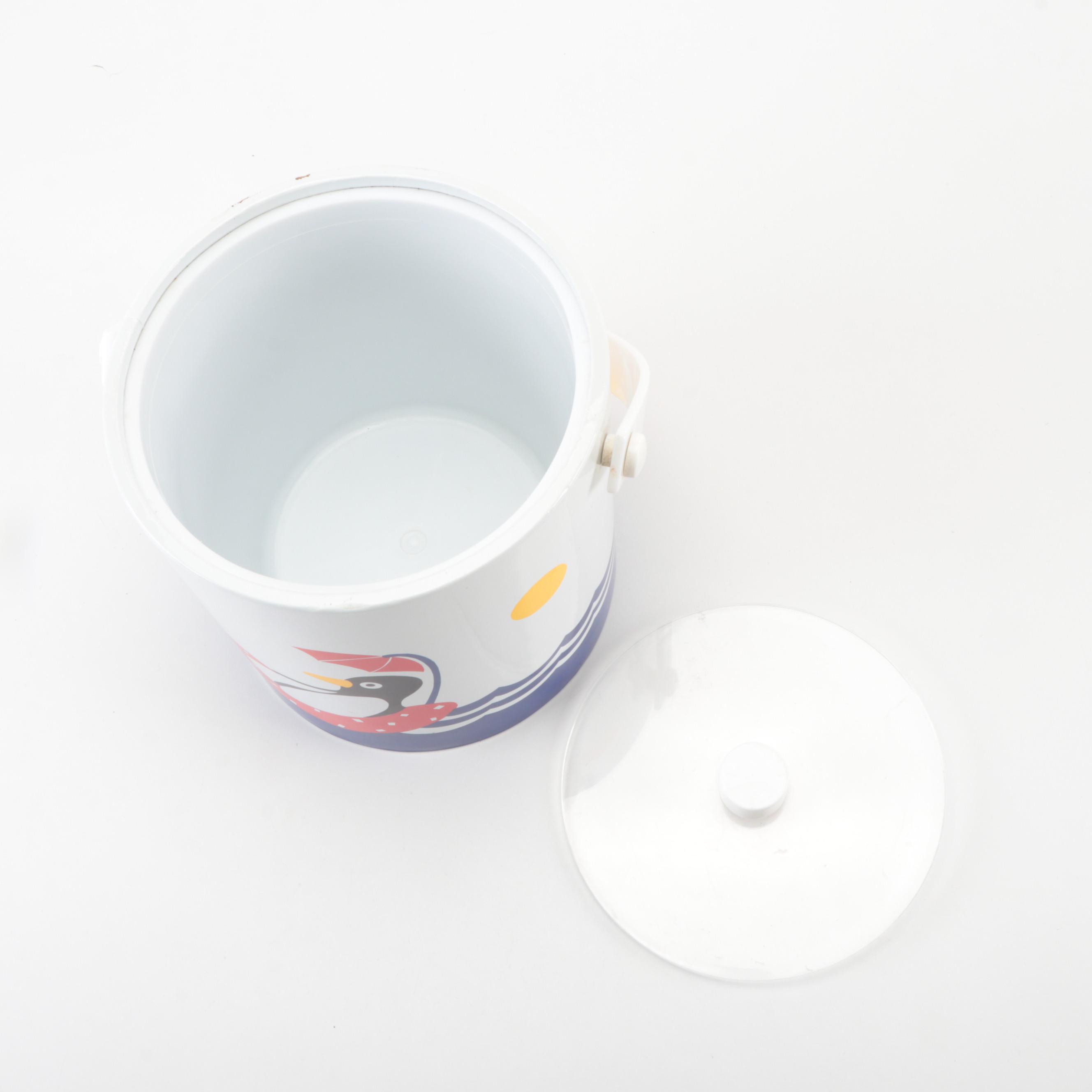 Heller Design Massimo Vignelli Plastic Tableware with Other Ice Bucket