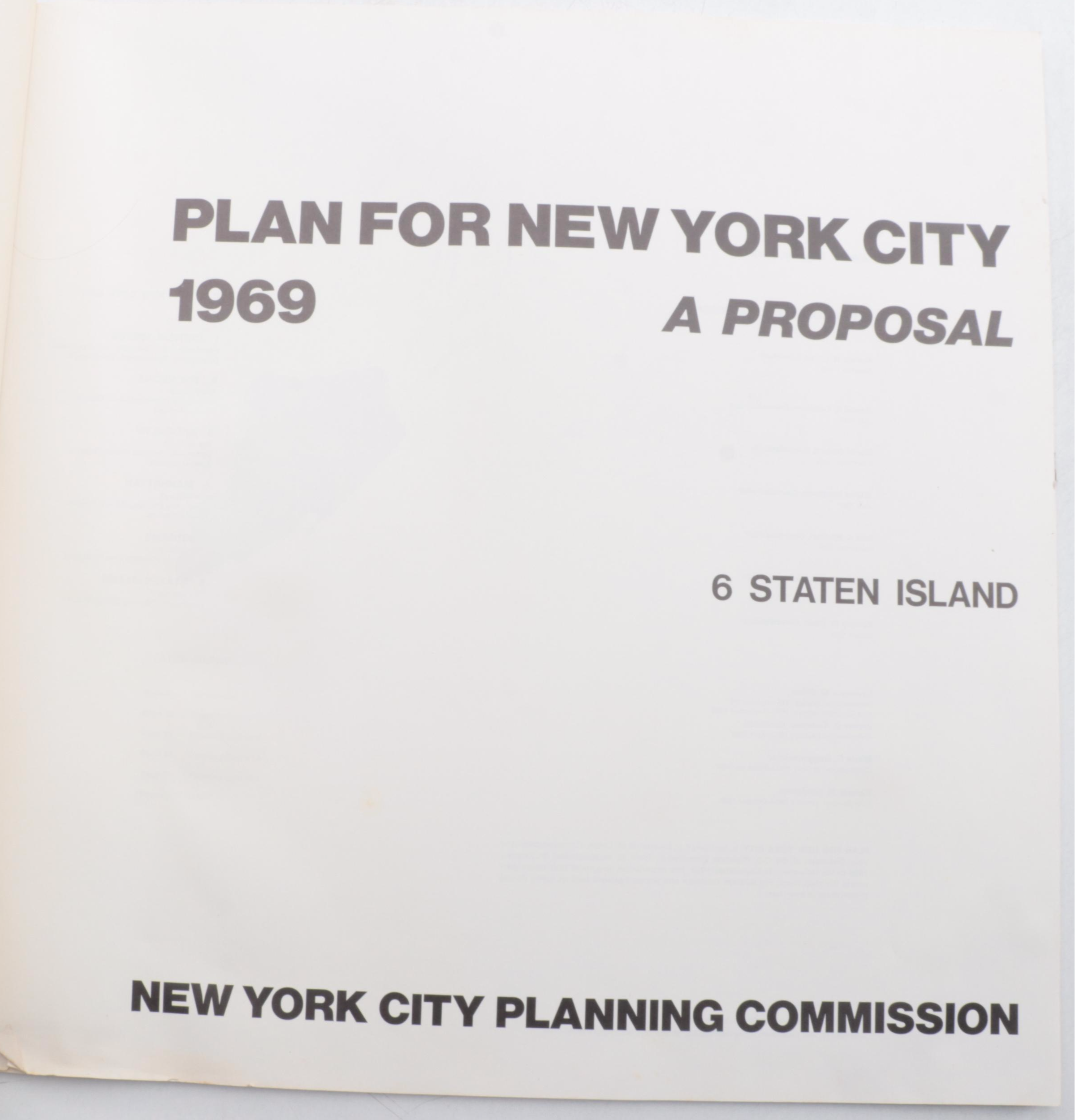 "Plans for New York City 1969: A Proposal" Six-Volume Set