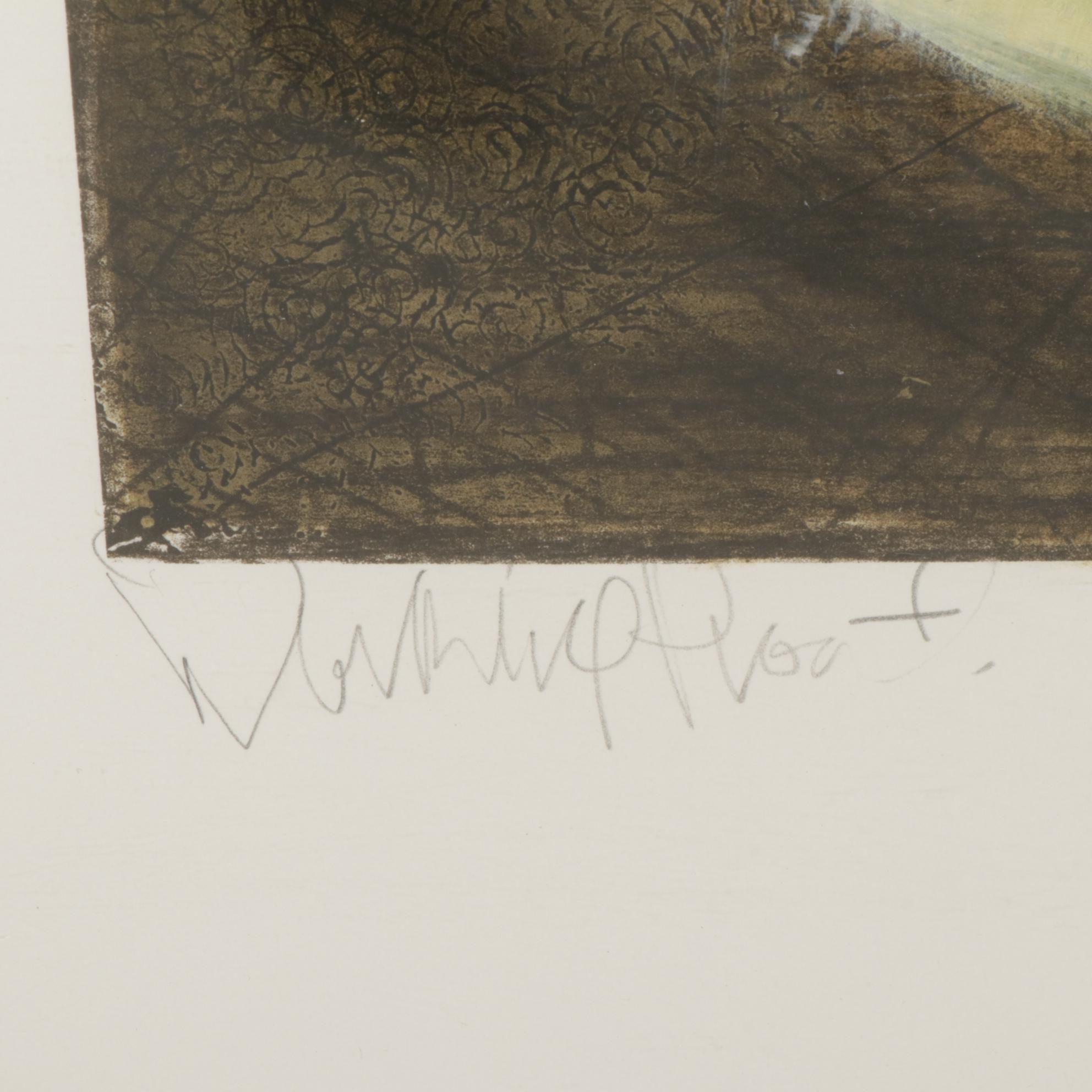 Slade Graves Hand-Embellished Lithograph "The Card of the Hand"