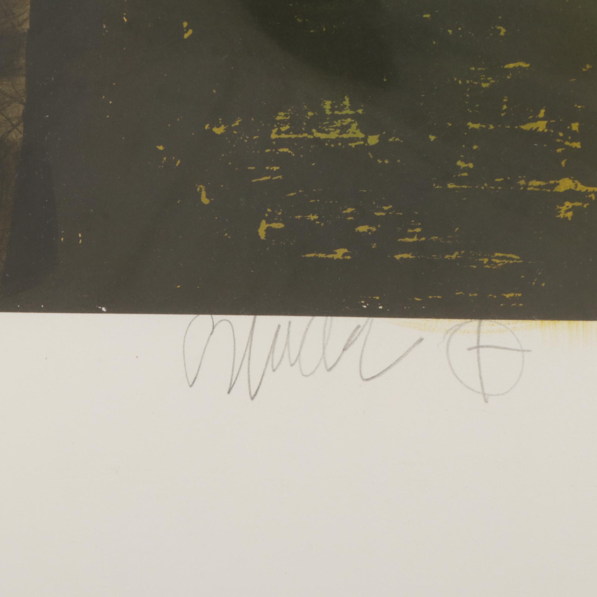 Slade Graves Hand-Embellished Lithograph "The Card of the Hand"