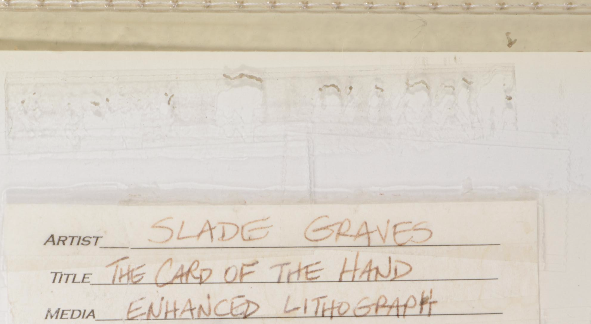 Slade Graves Hand-Embellished Lithograph "The Card of the Hand"