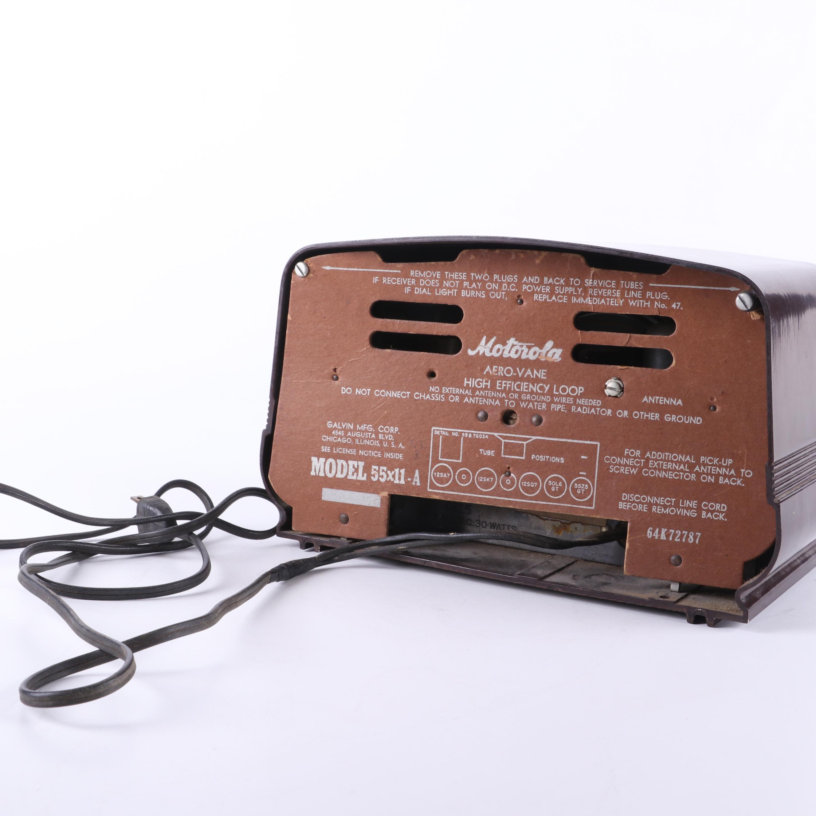 Motorola, Trav-Ler and General Electric Radios, Mid-20th Century