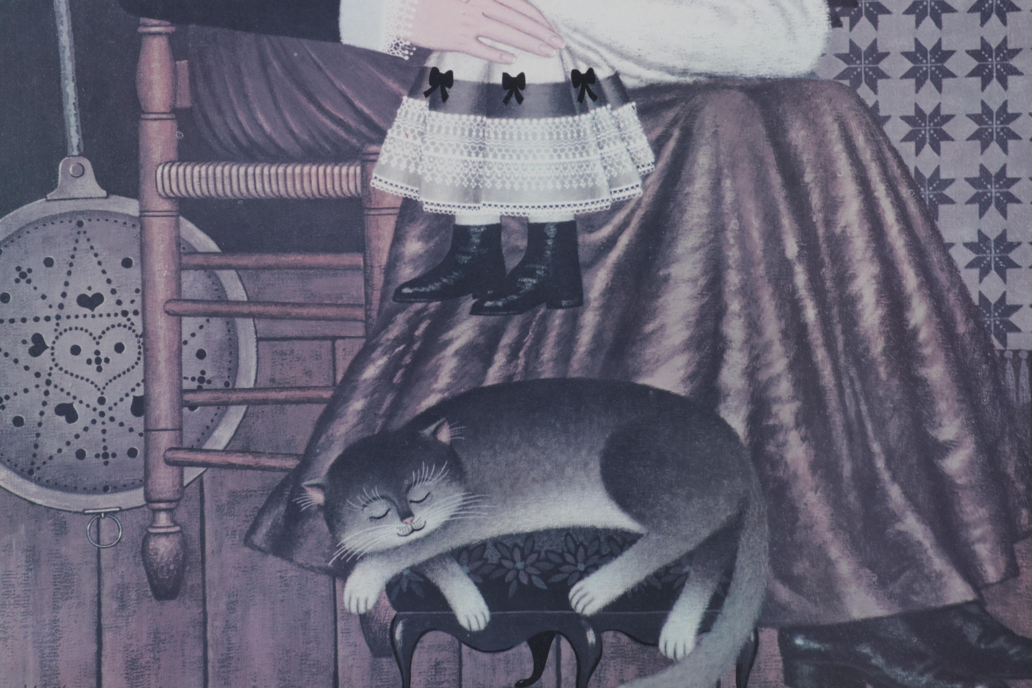 Family Portrait Folk Art Offset Lithographs After Charles Wysocki, Circa 1985