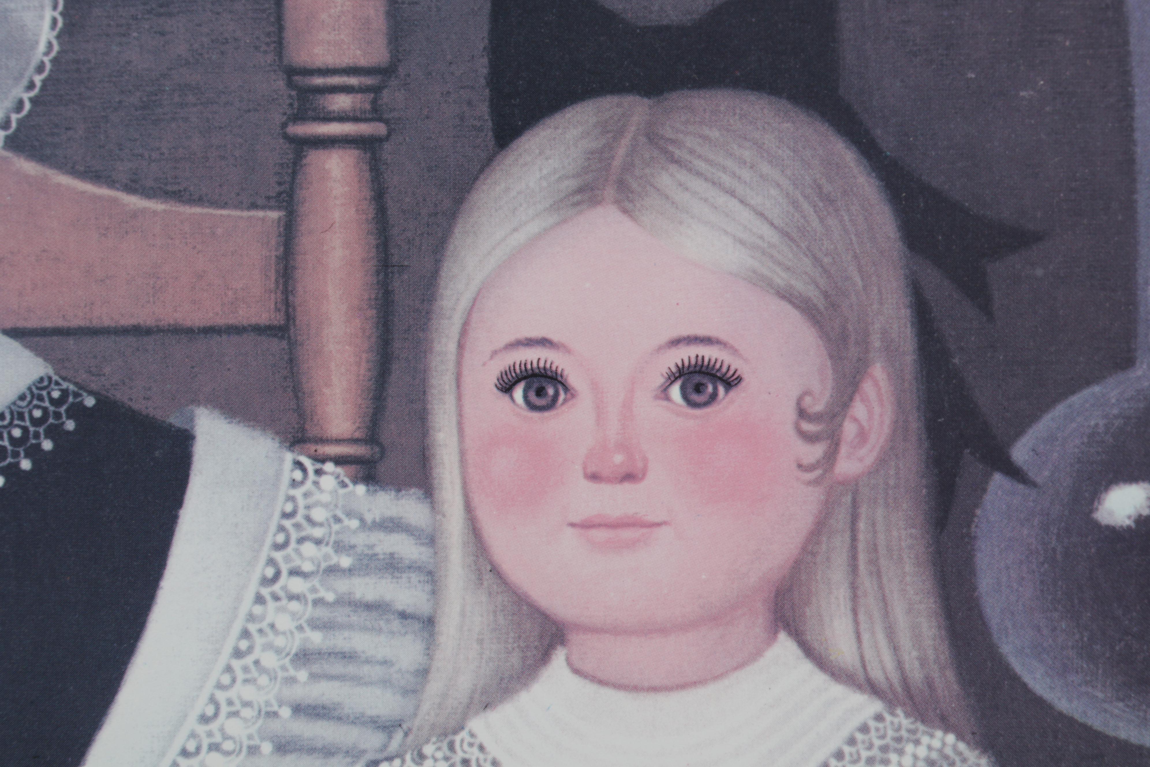 Family Portrait Folk Art Offset Lithographs After Charles Wysocki, Circa 1985