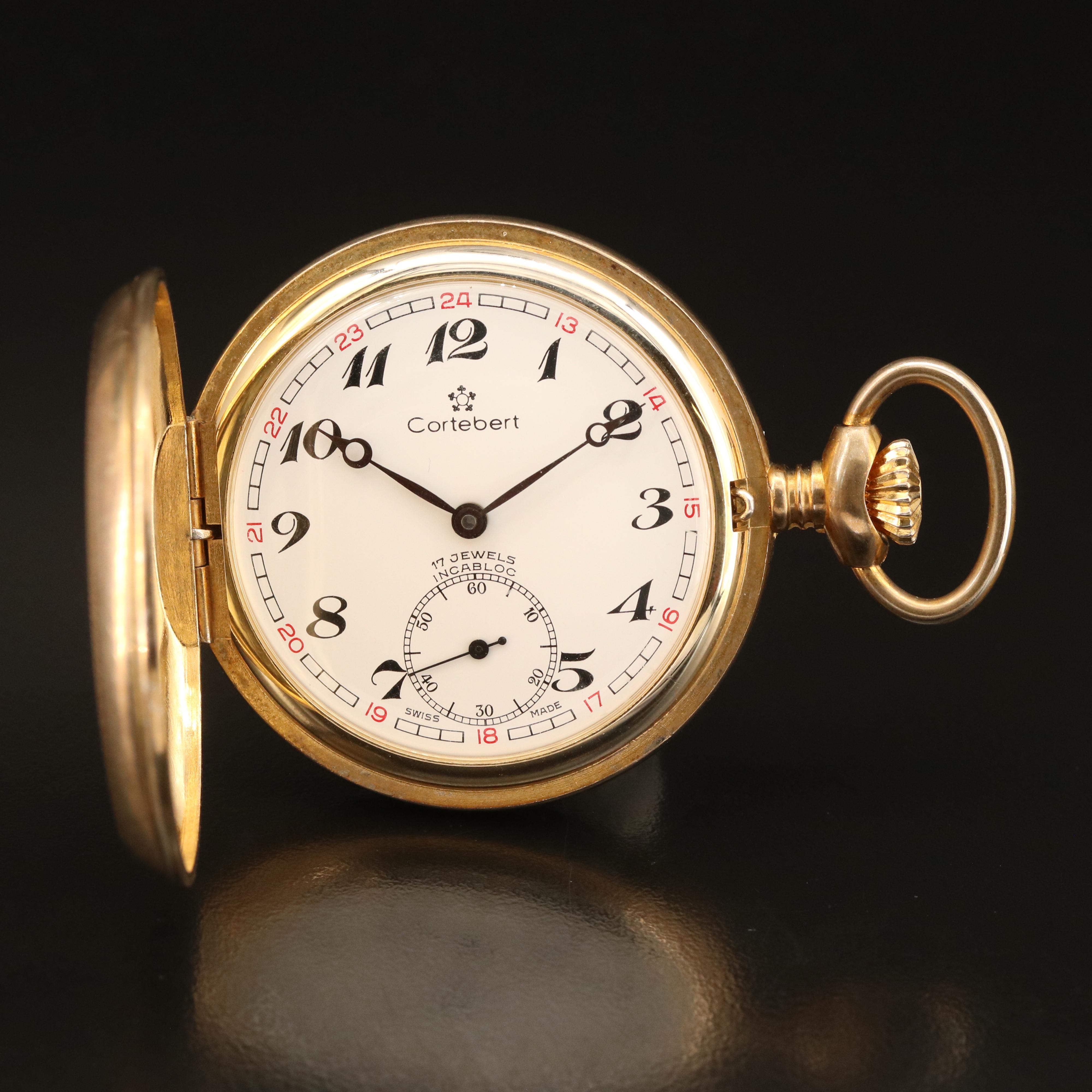 Cortebert Gold-Filled Swiss Pocket Watch