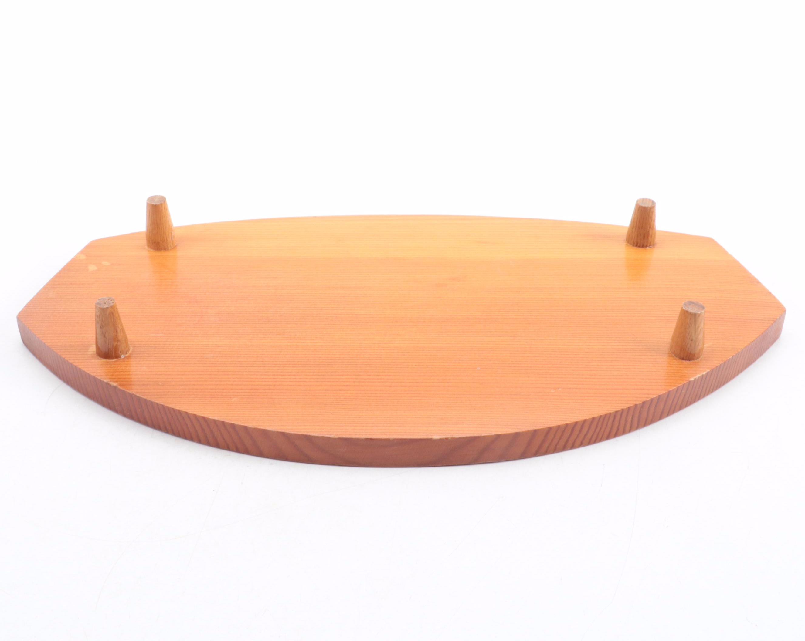 Russian Wood Decanters and Cups Set