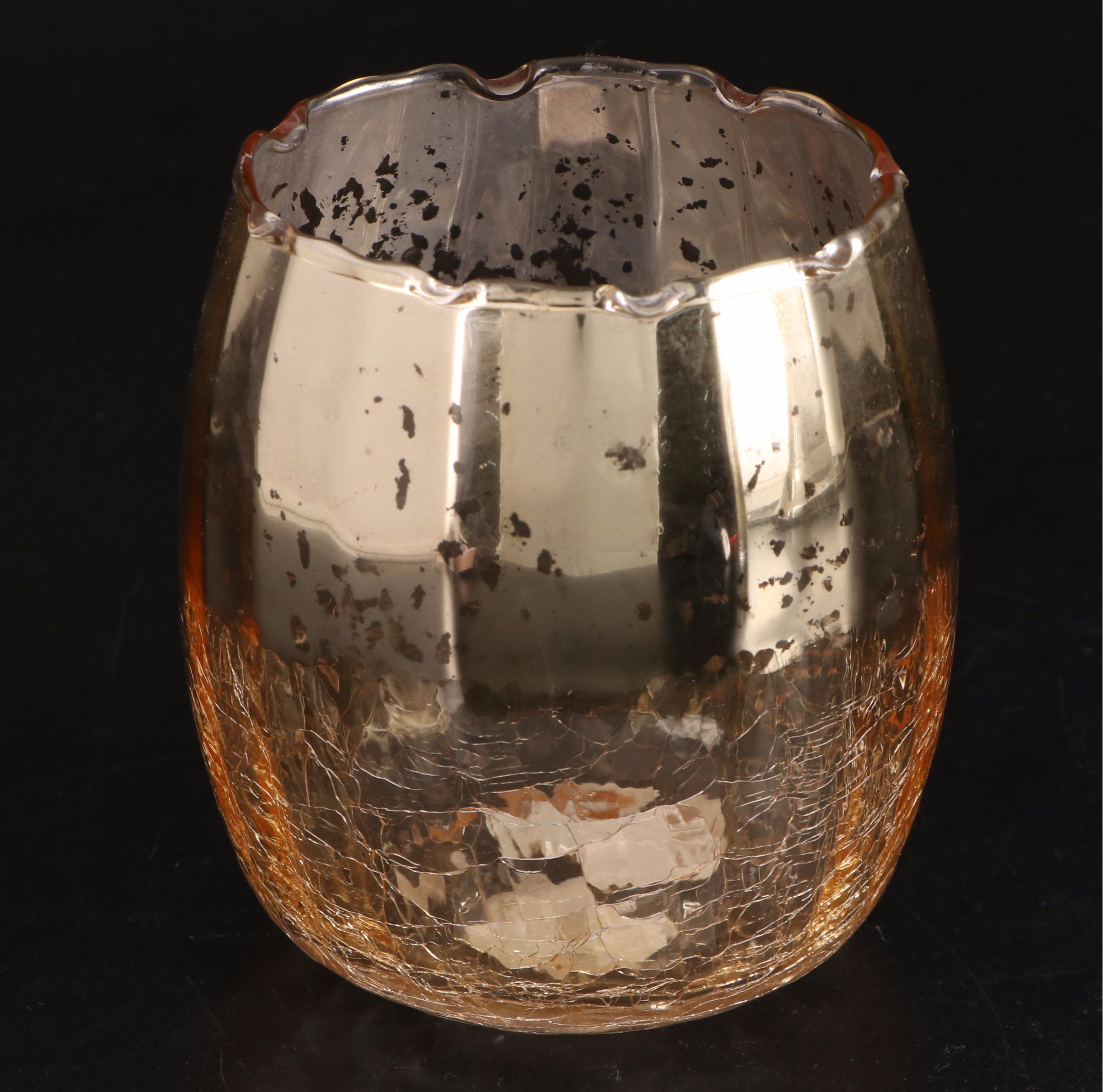 Mercury Glass Orb, Tea Light Holder, Vase, and Perfume Bottle