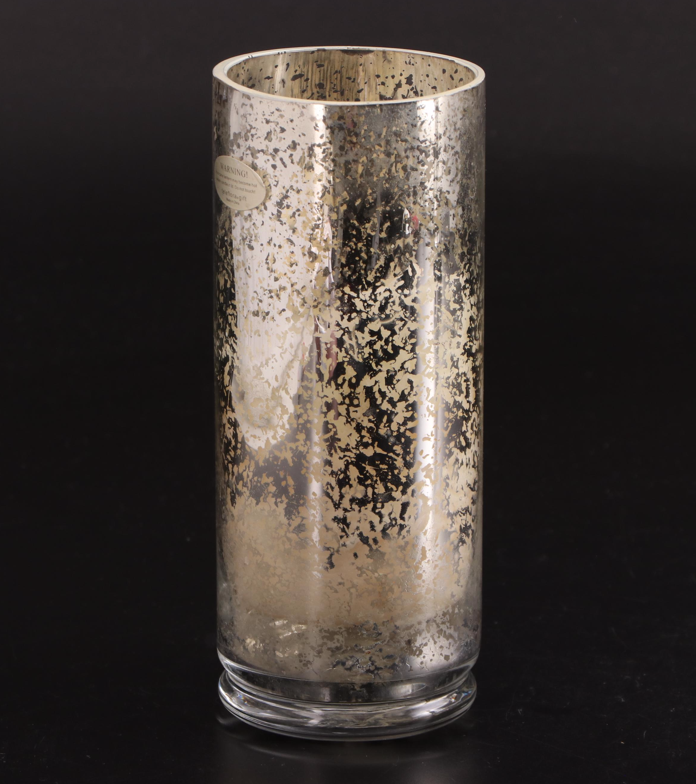 Mercury Glass Orb, Tea Light Holder, Vase, and Perfume Bottle