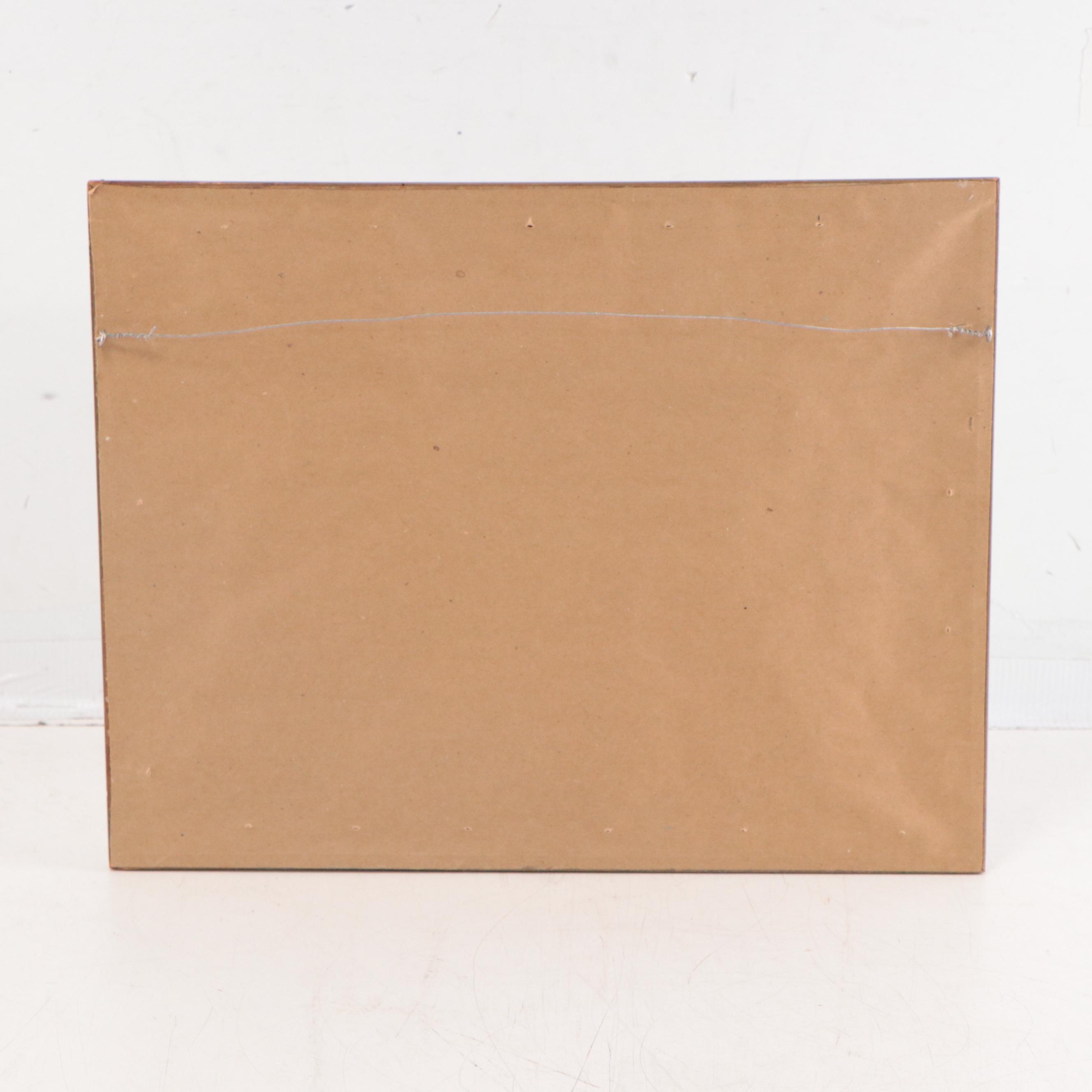 Phyllis Rash Hughes Ink Drawing of Winter Forest Landscape