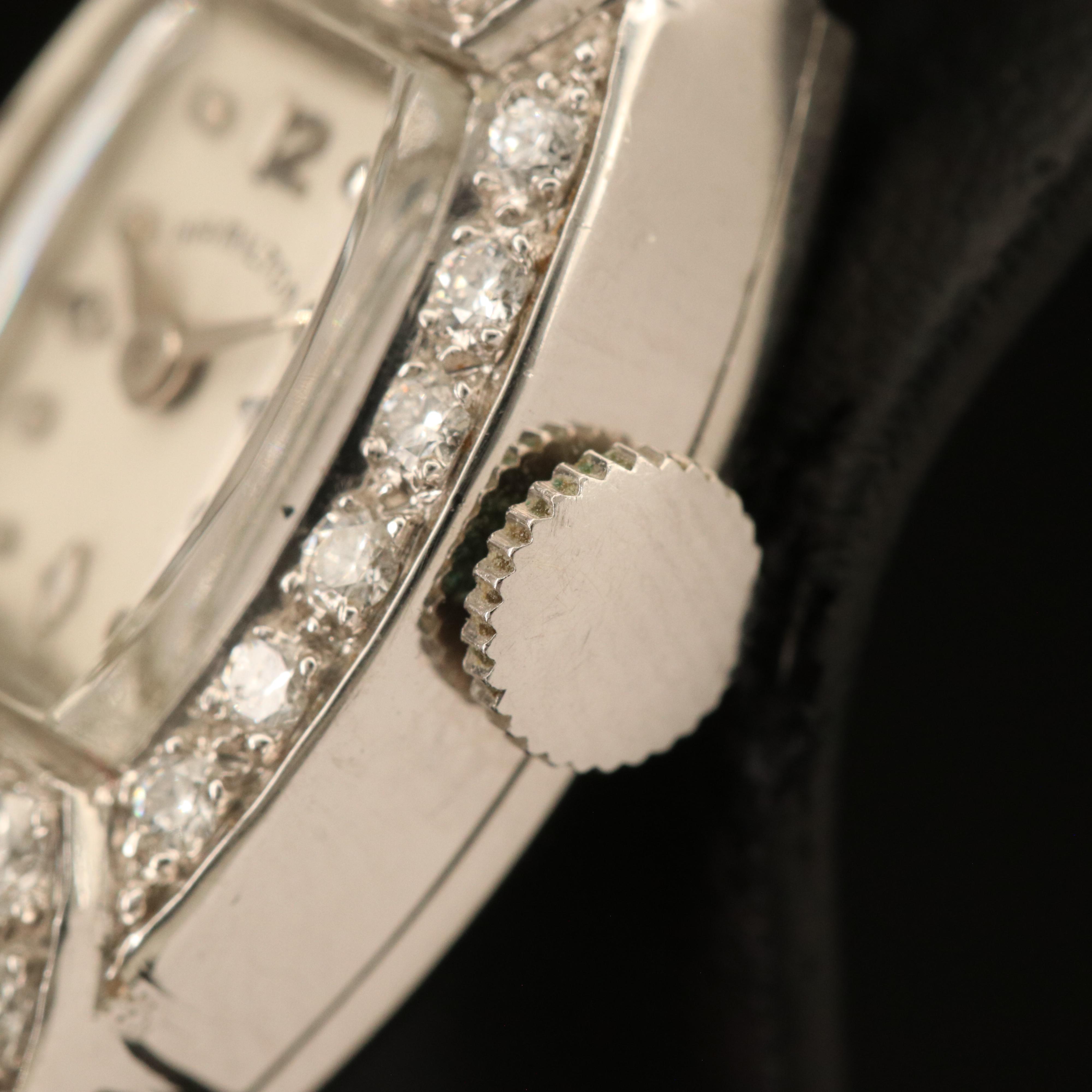 Hamilton Platinum 1.74 CTW Diamond Stemwind Watch