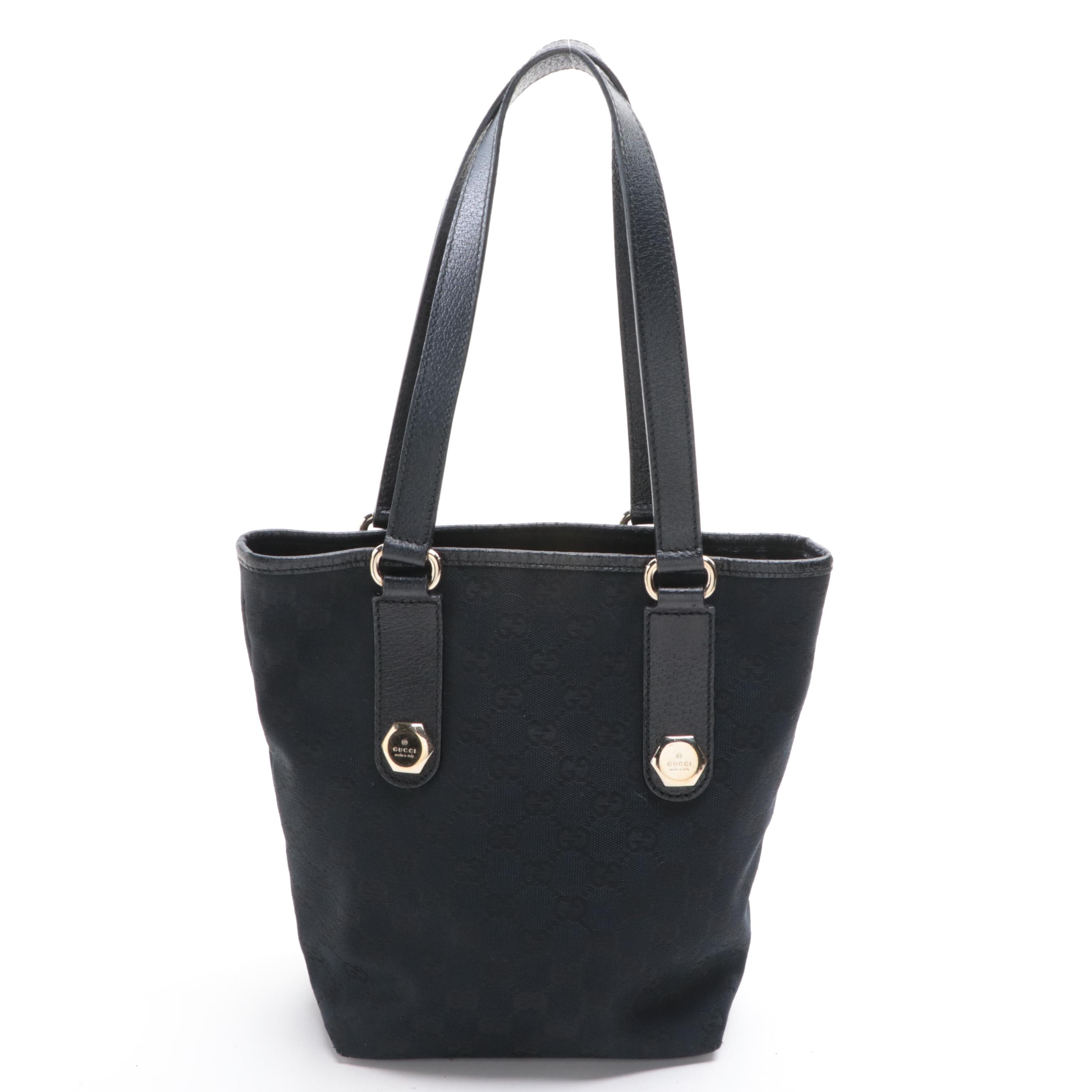 Gucci GG Canvas and Leather Shoulder Bag