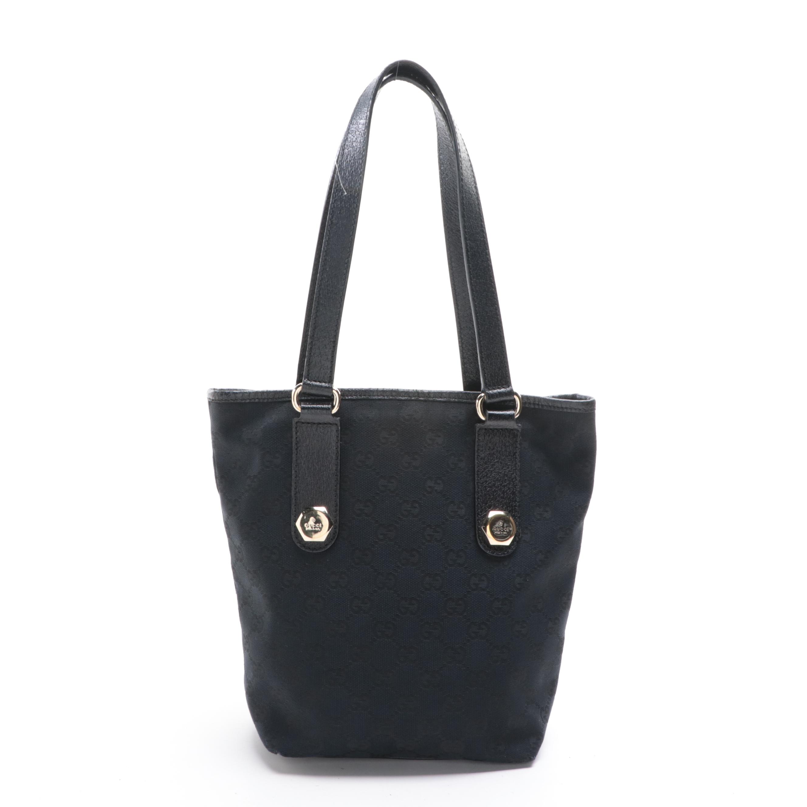 Gucci GG Canvas and Leather Shoulder Bag