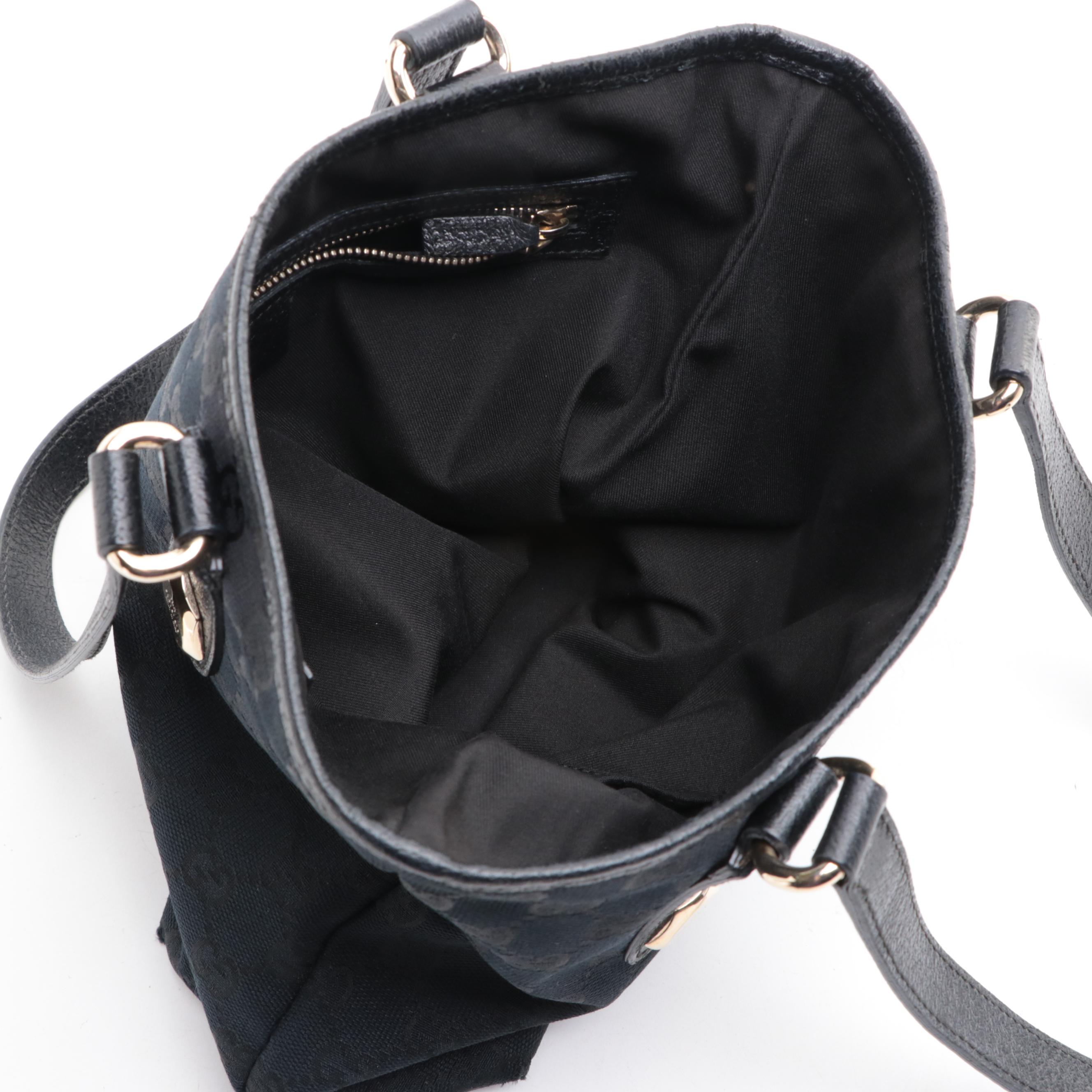 Gucci GG Canvas and Leather Shoulder Bag