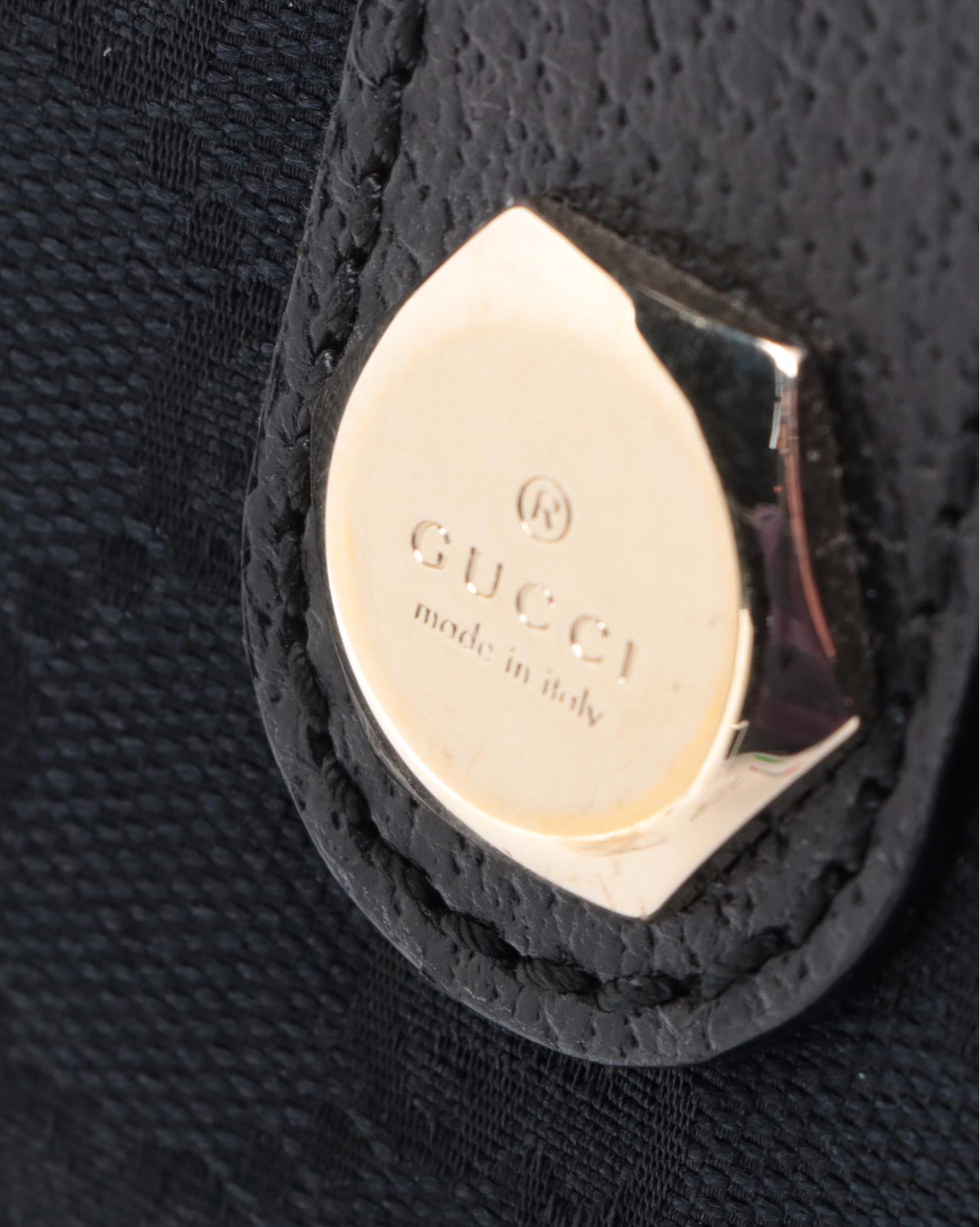 Gucci GG Canvas and Leather Shoulder Bag