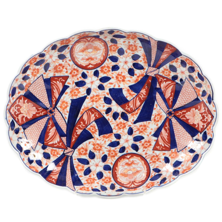 Japanese Imari Porcelain Oval Bowl