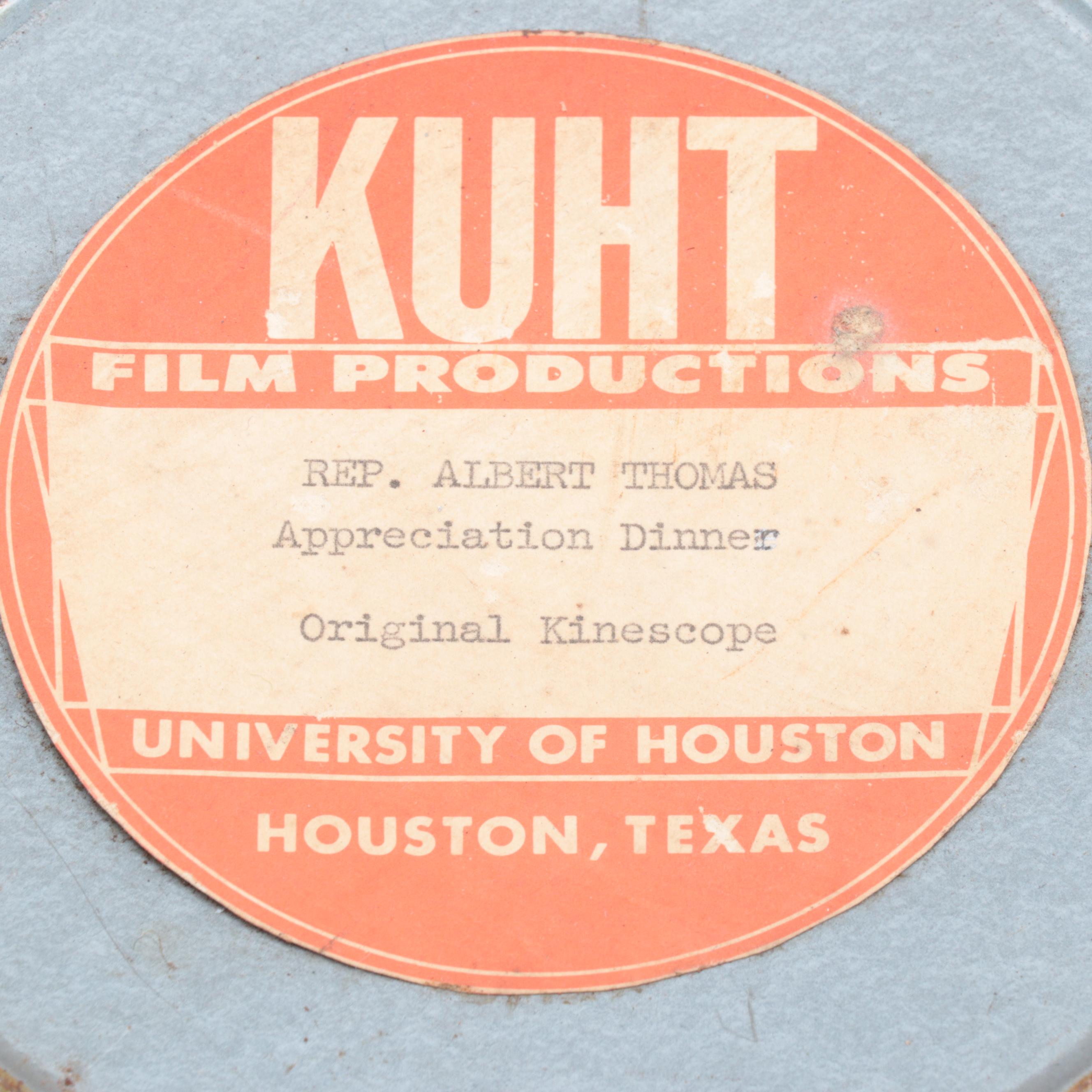 "Rep. Albert Thomas Appreciation Dinner" Political Film Reel, 1963