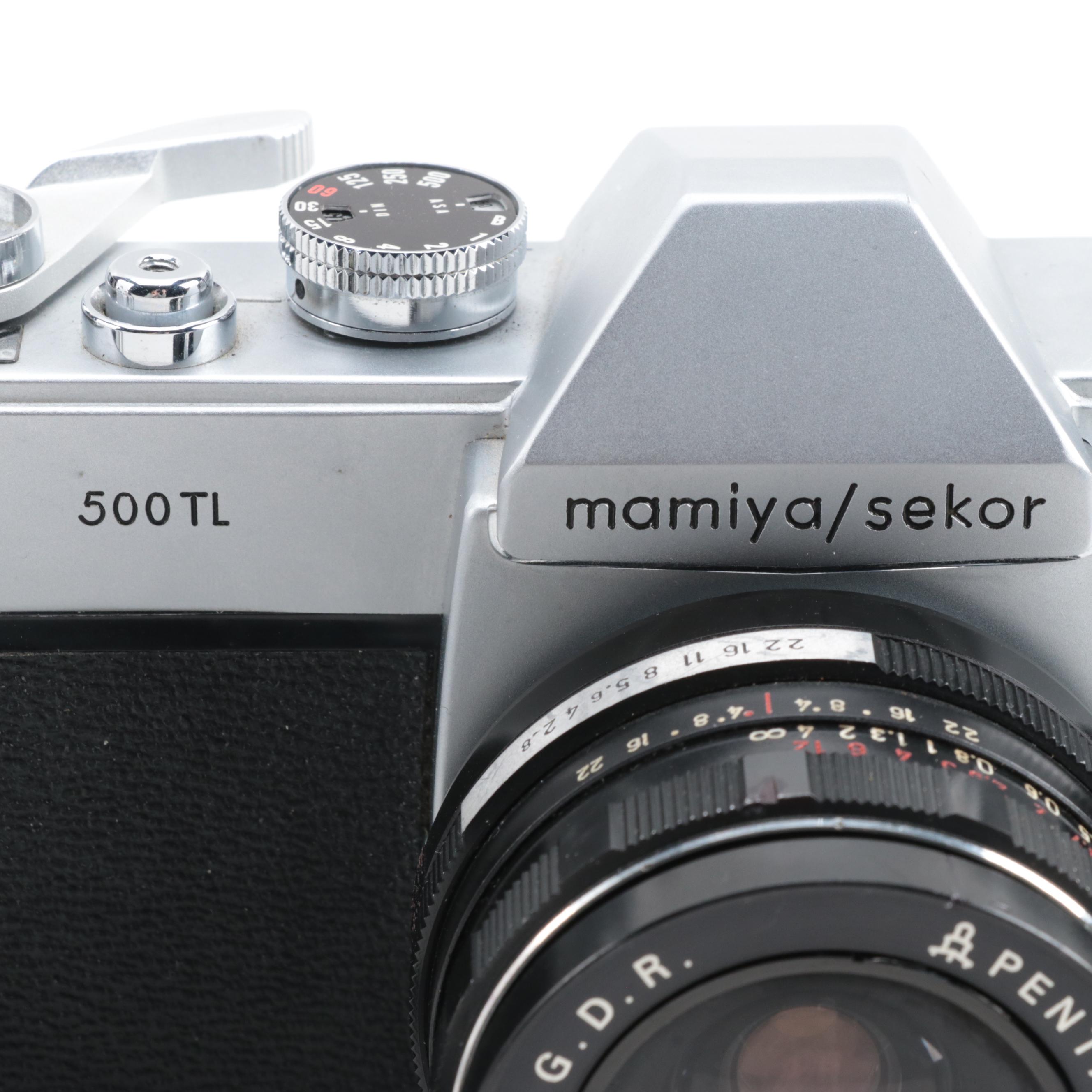 Mamiya/Sekor 500TL and 528TL SLR Cameras with Lenses, Mid-20th Century