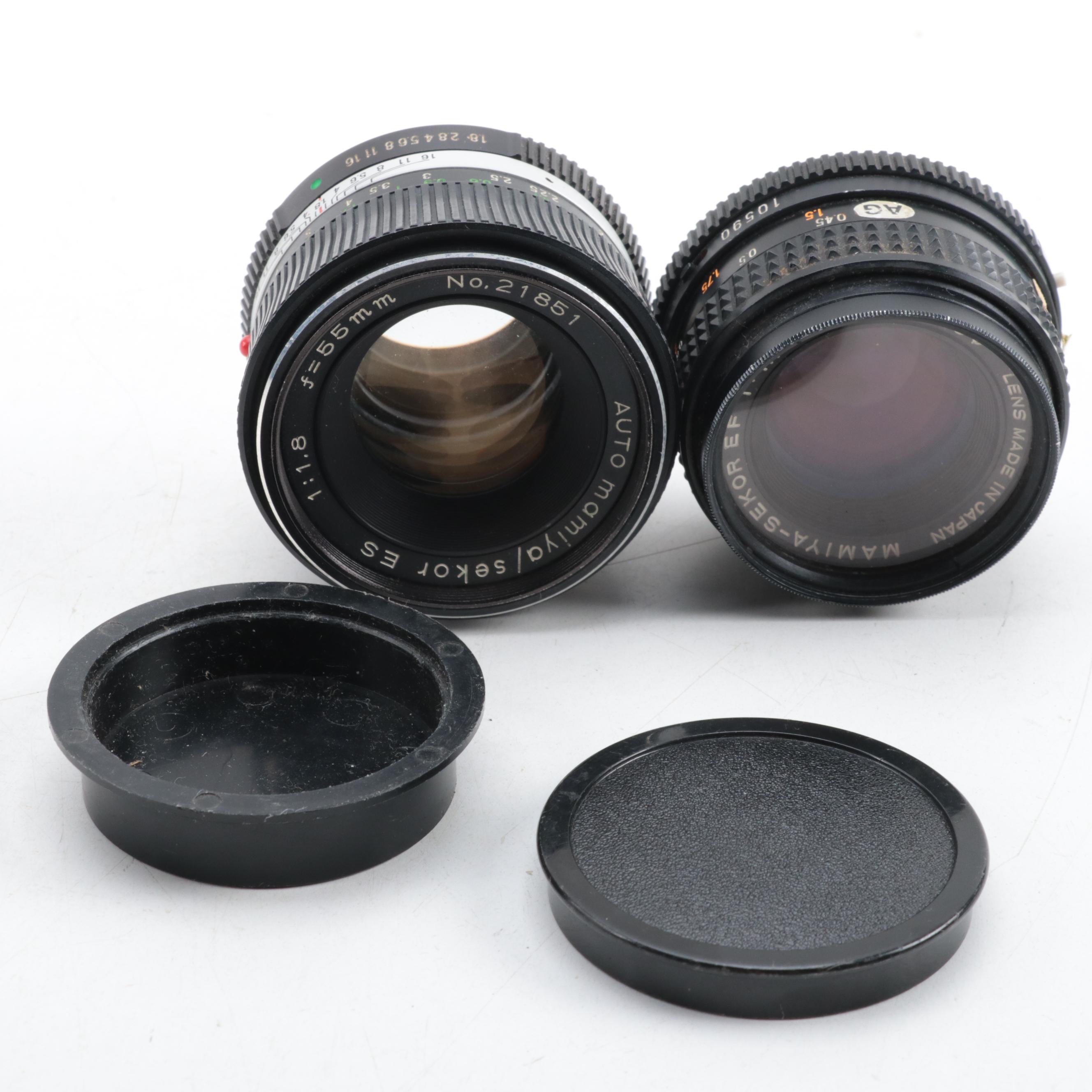 Mamiya/Sekor 500TL and 528TL SLR Cameras with Lenses, Mid-20th Century