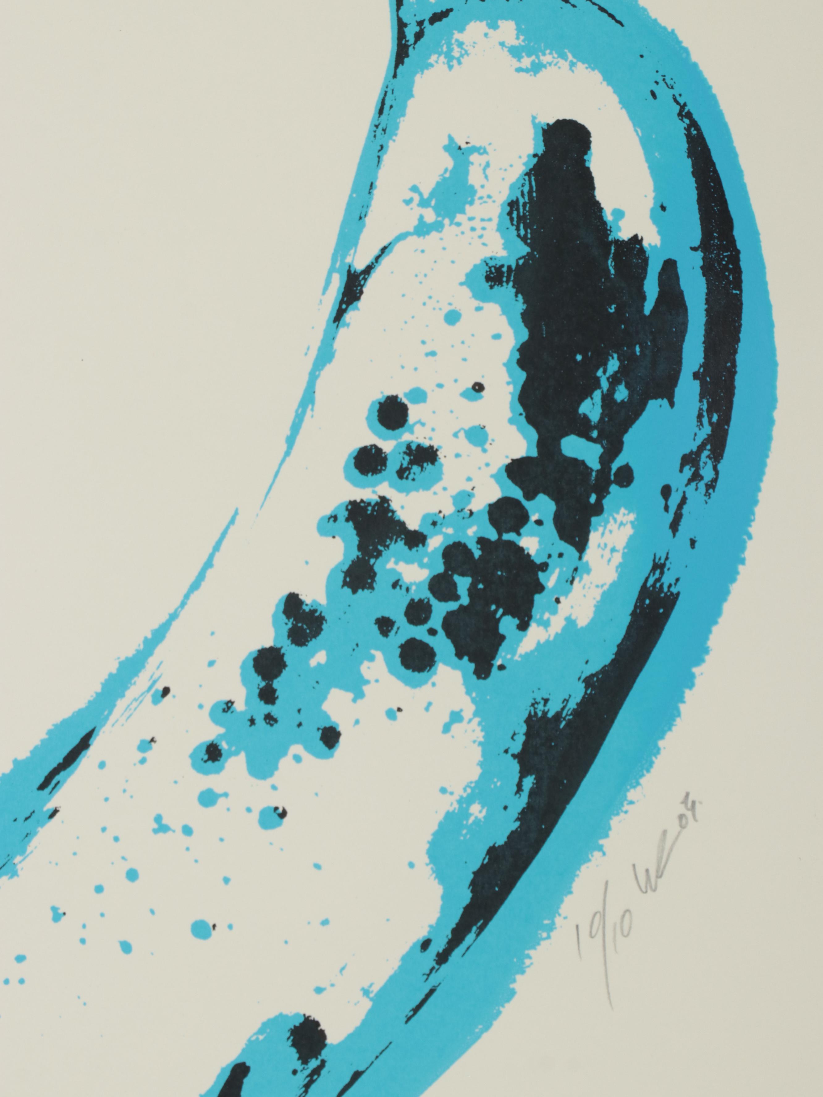 Pop Art Serigraph of Banana in the Style of Andy Warhol