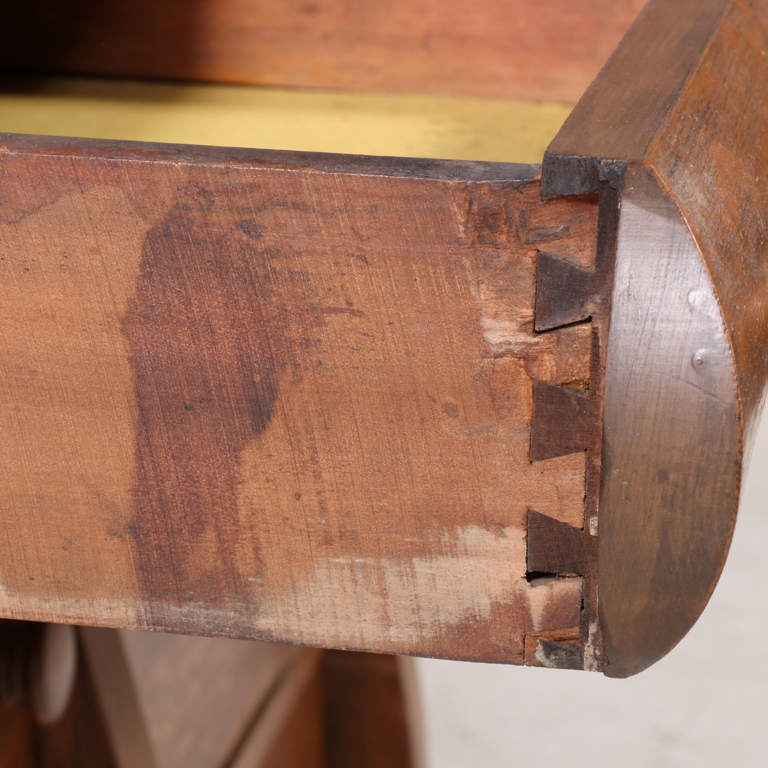 American Empire Revival Quartersawn Oak Mirror-Back Buffet, circa 1900