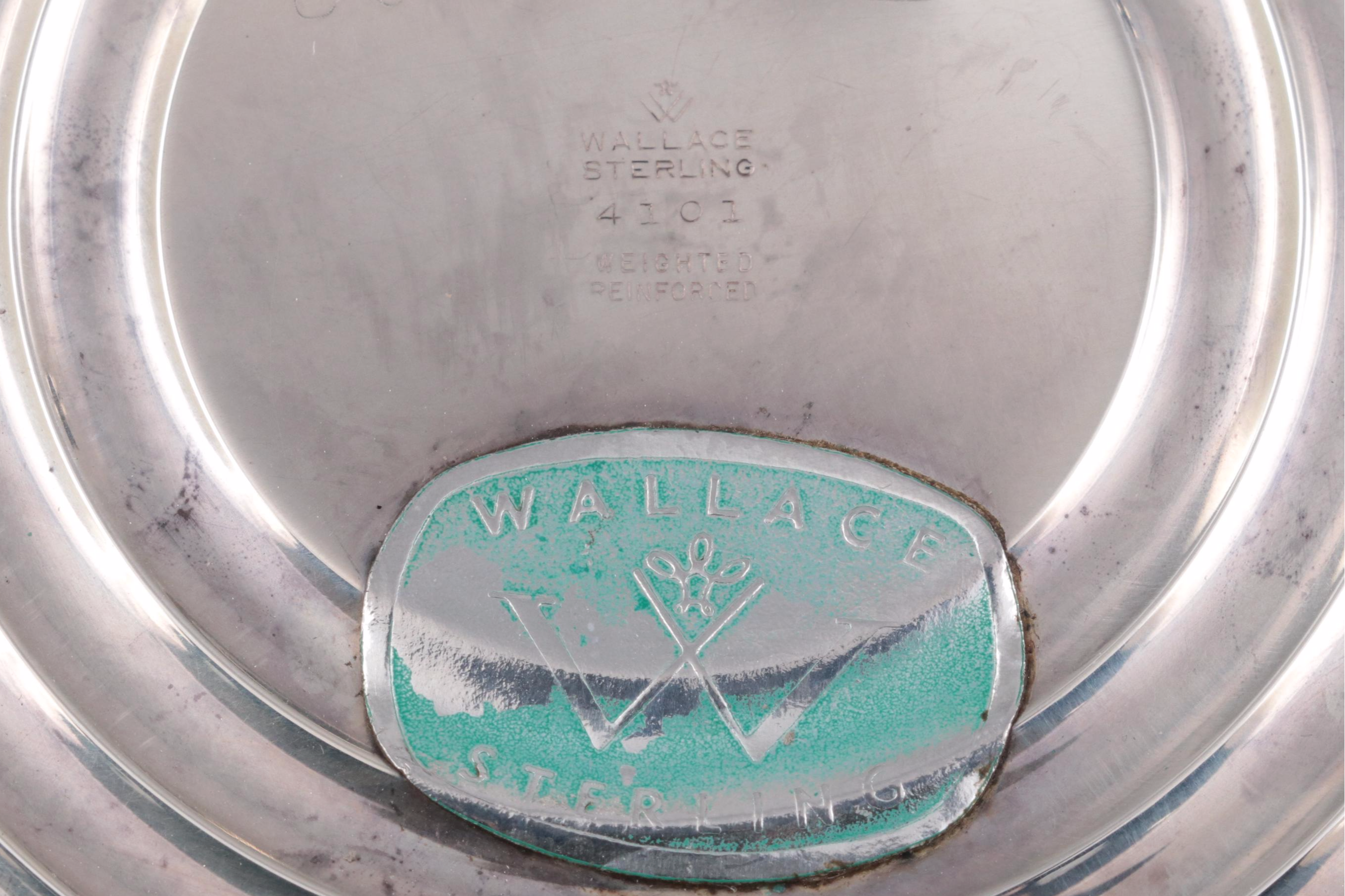 Wallace Weighted Sterling Three-Branch Candelabra with Shakers and Baby Rattle