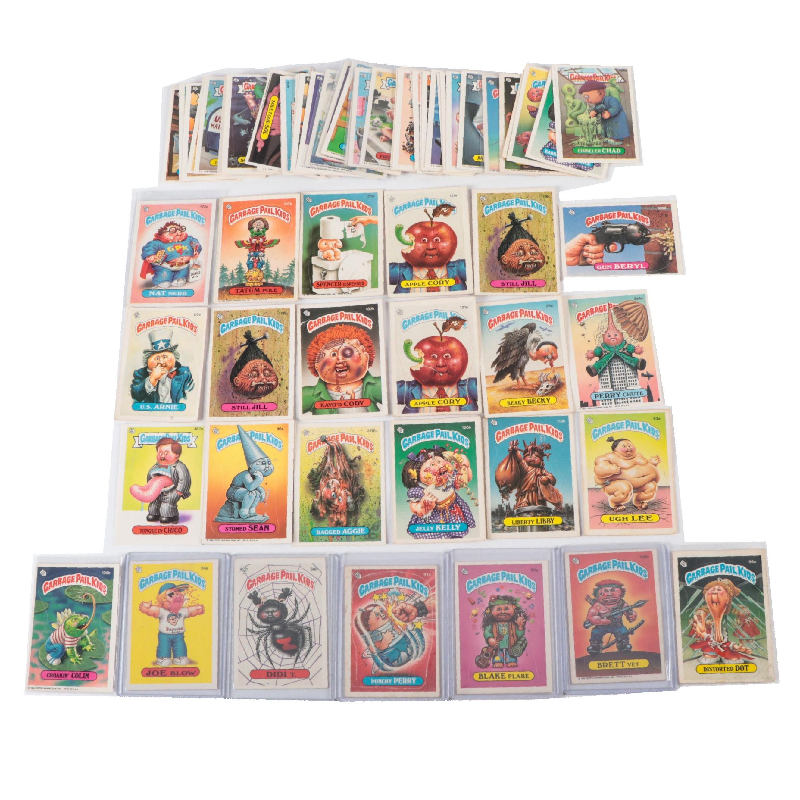 Topps Garbage Pail Kids Trading Cards with Joe Blow, Punchy Perry, More, 1980s