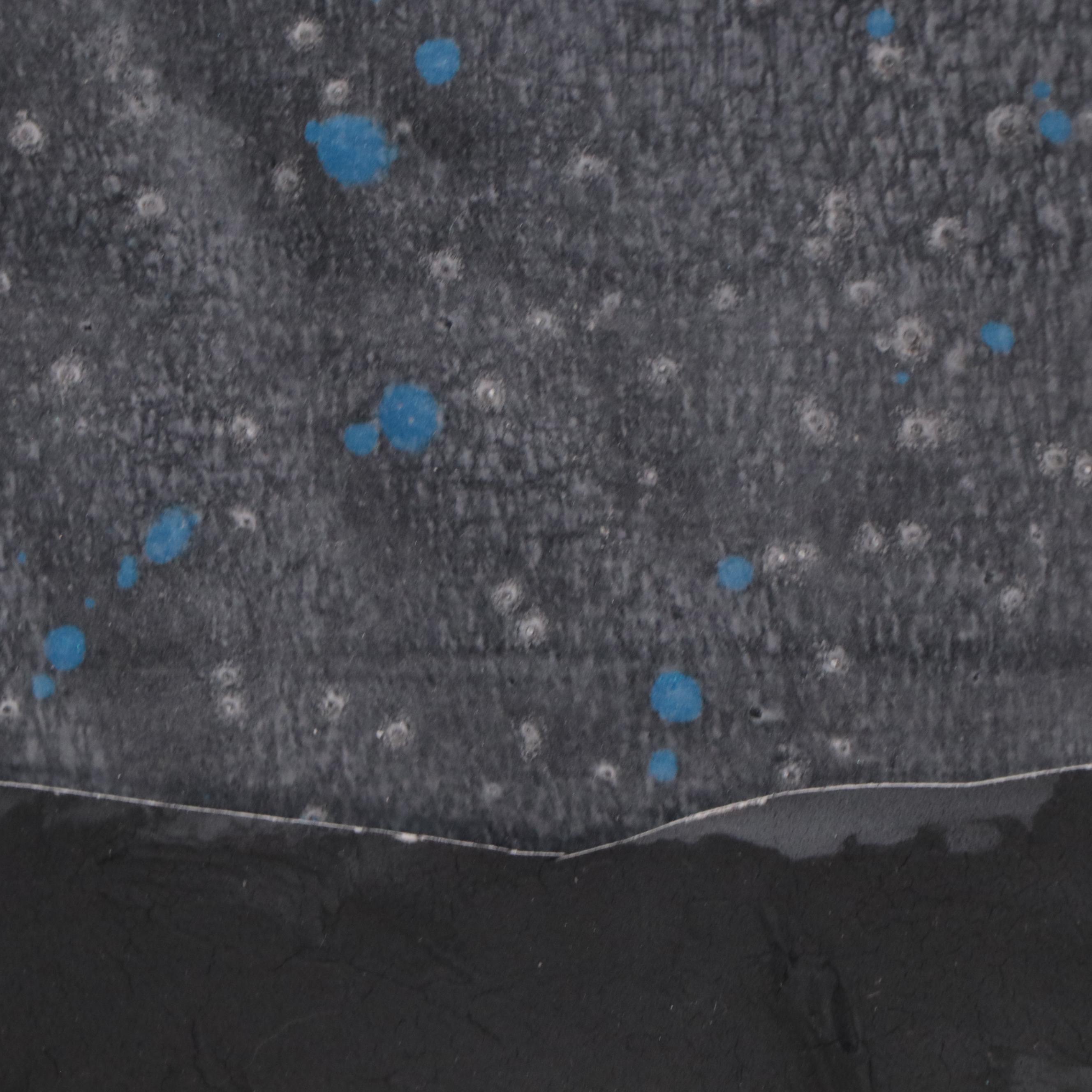 Abstract Mixed Media Collage of Footprints On The Moon