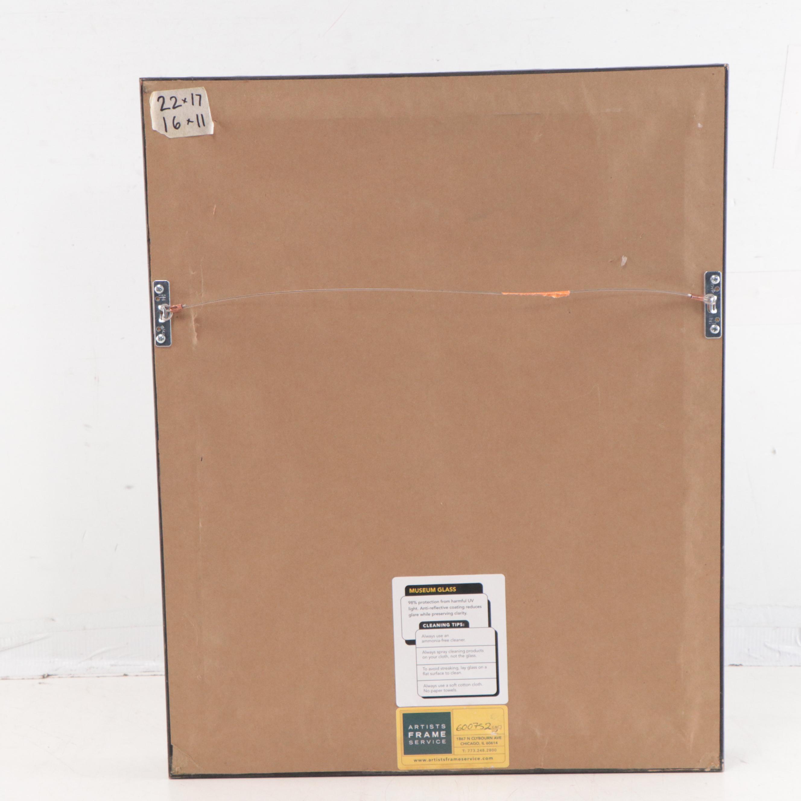 Abstract Mixed Media Collage of Footprints On The Moon