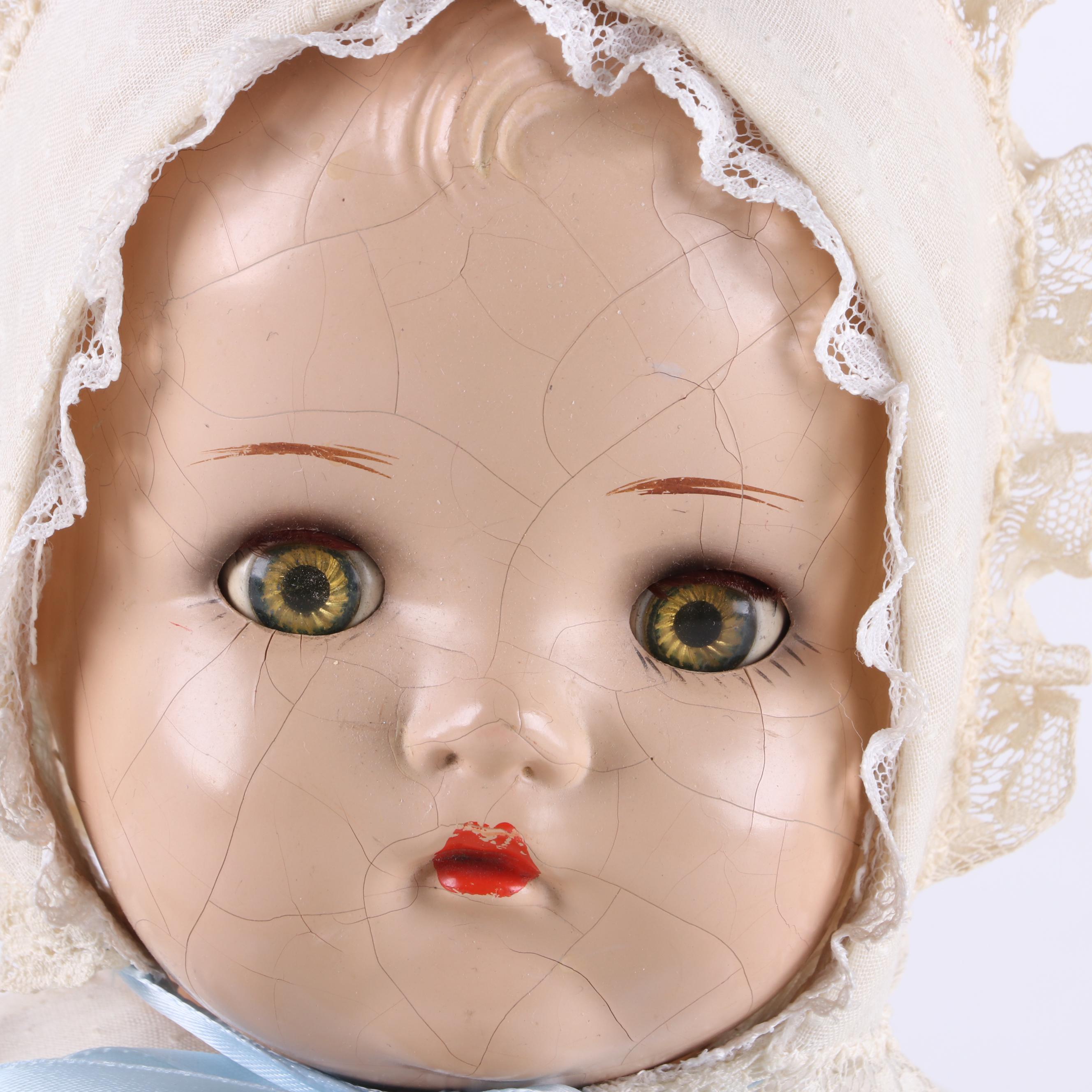 Madame Alexander "Pinkie" Composite Crier Baby Doll, Early to Mid-20th Century