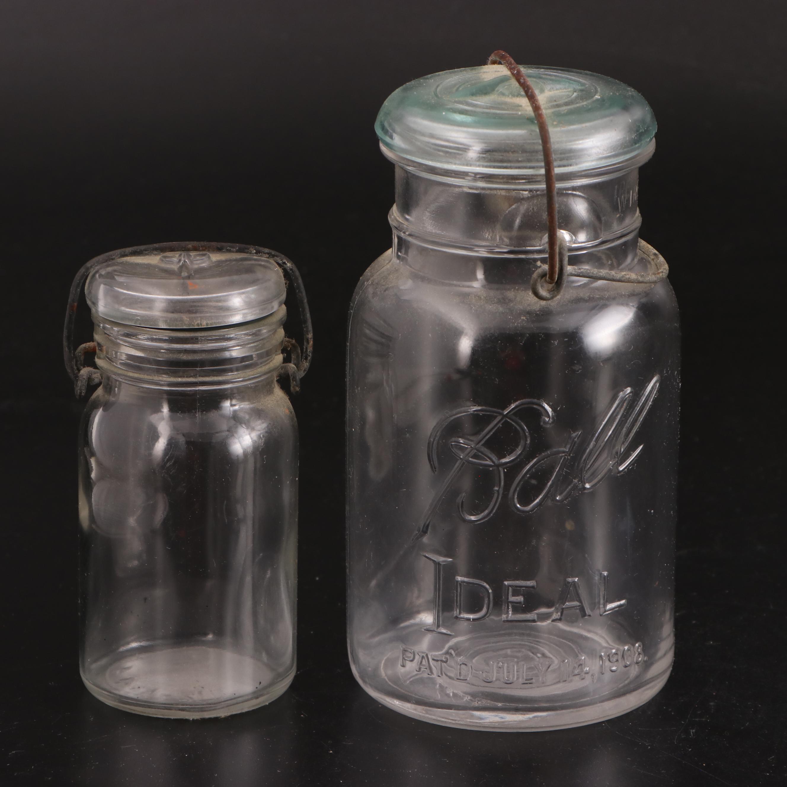 Milk Glass Salt and Pepper Shakers with Other Containers and Tableware