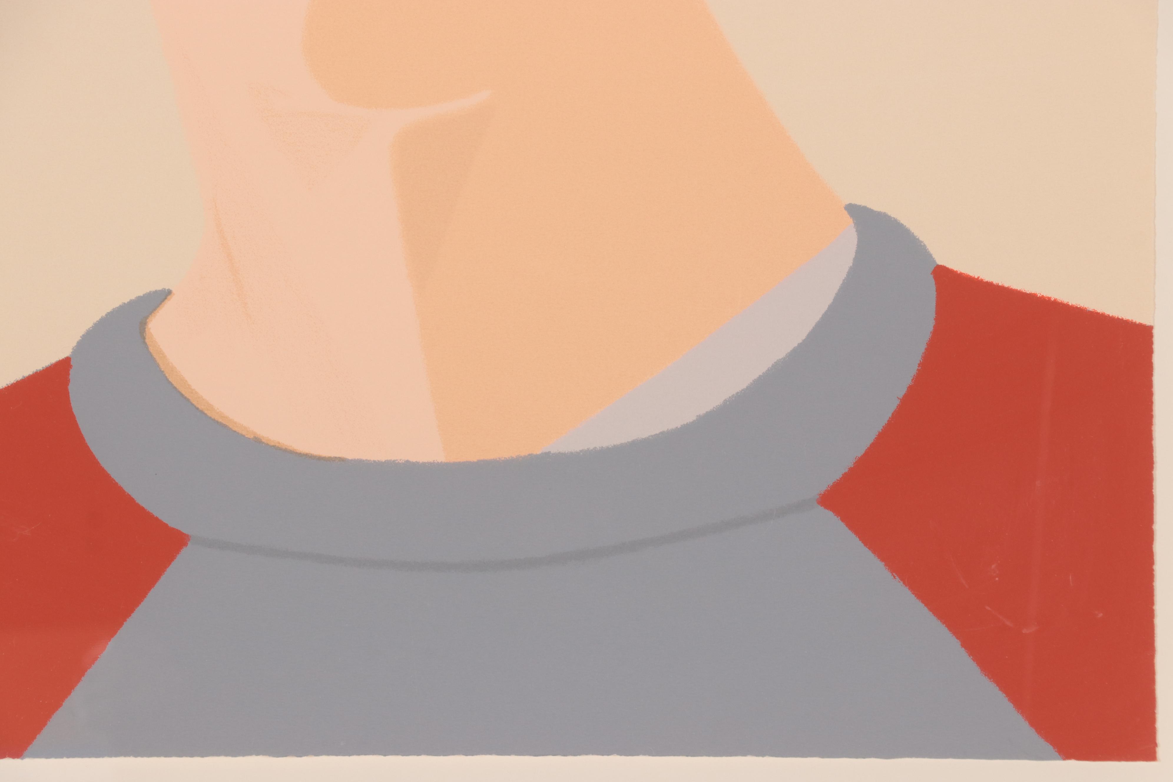 Alex Katz Serigraph "Alex in Sweatshirt," 1990