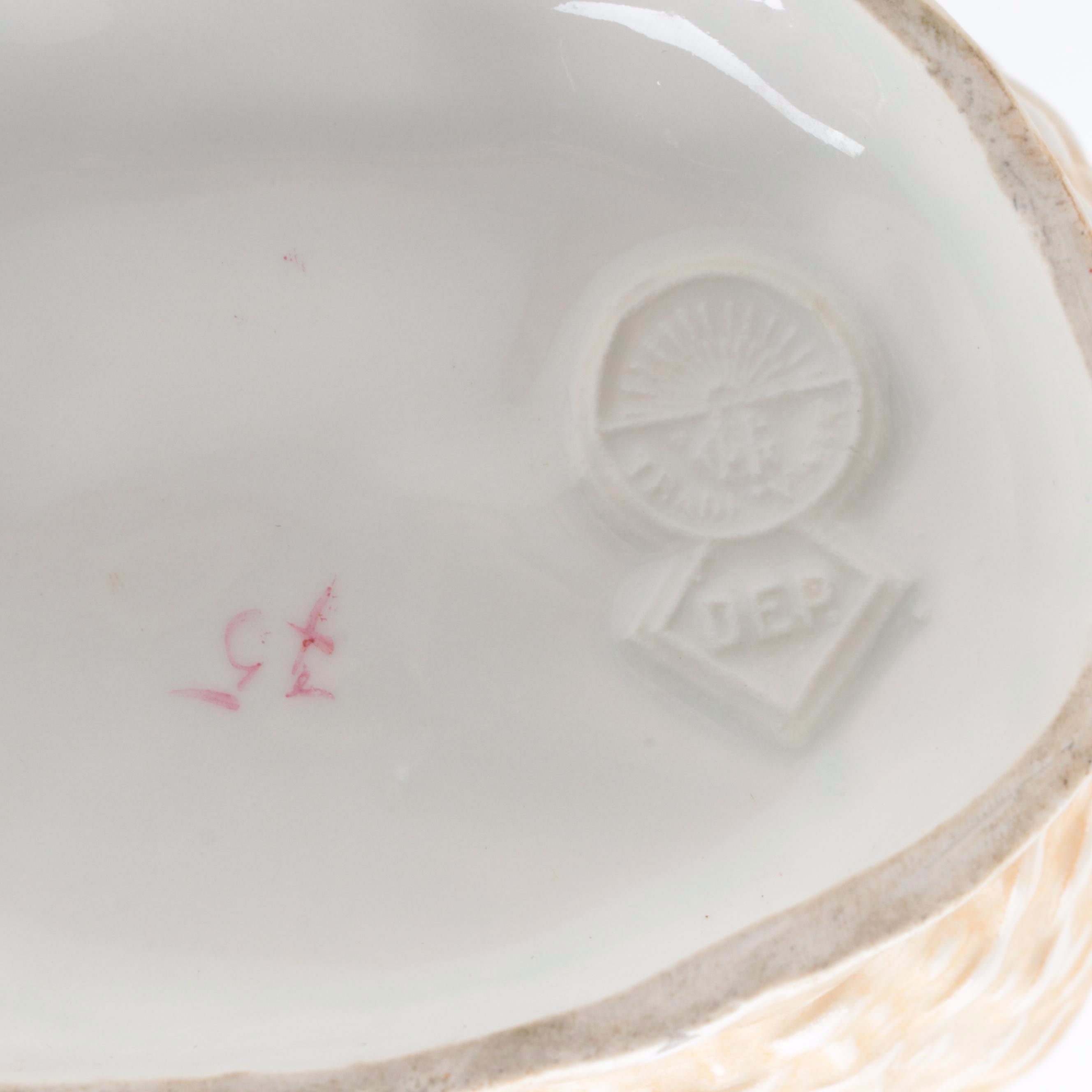 Gebrüder Heubach Porcelain Figural Bowl, Late 19th/Early 20th Century