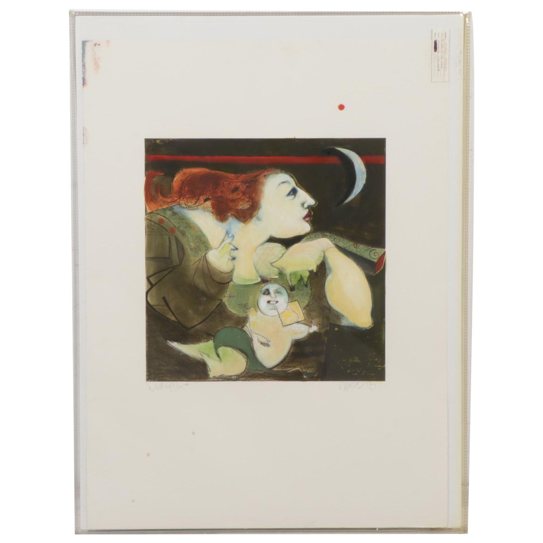 Slade Graves Hand-Embellished Lithograph "The Card of the Hand"