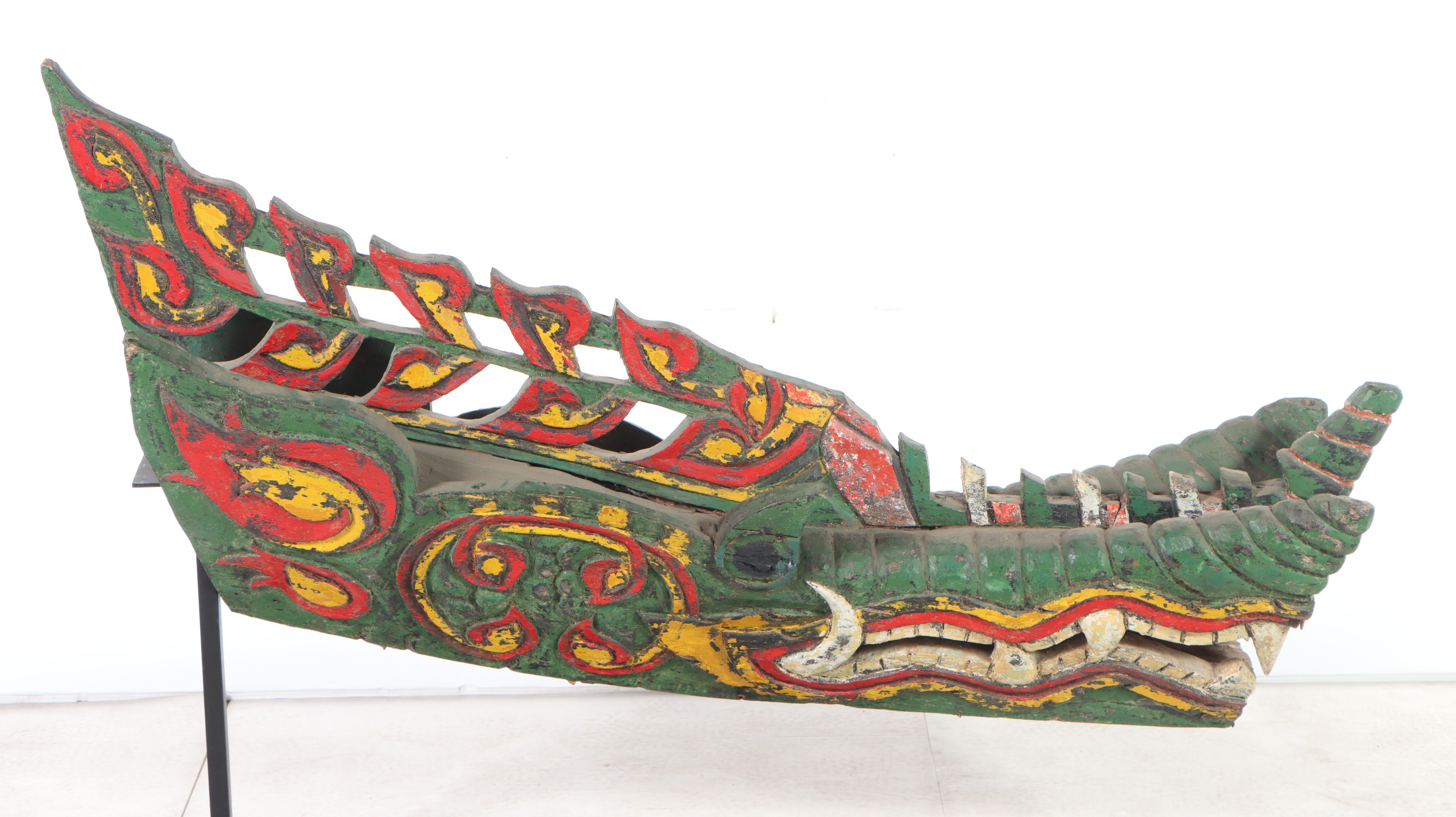 Indonesian Dragon Boat Prow, Early 20th Century