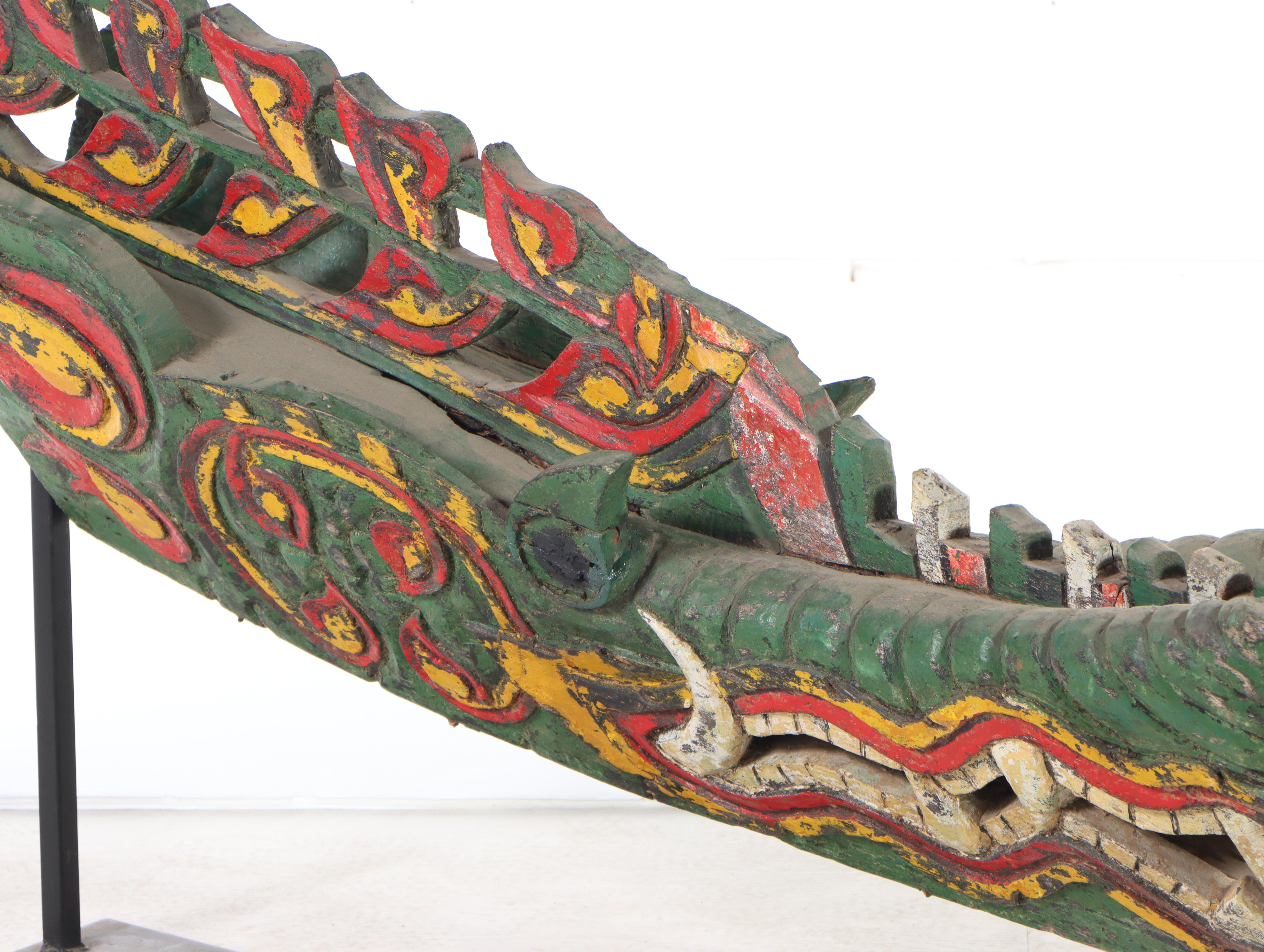Indonesian Dragon Boat Prow, Early 20th Century