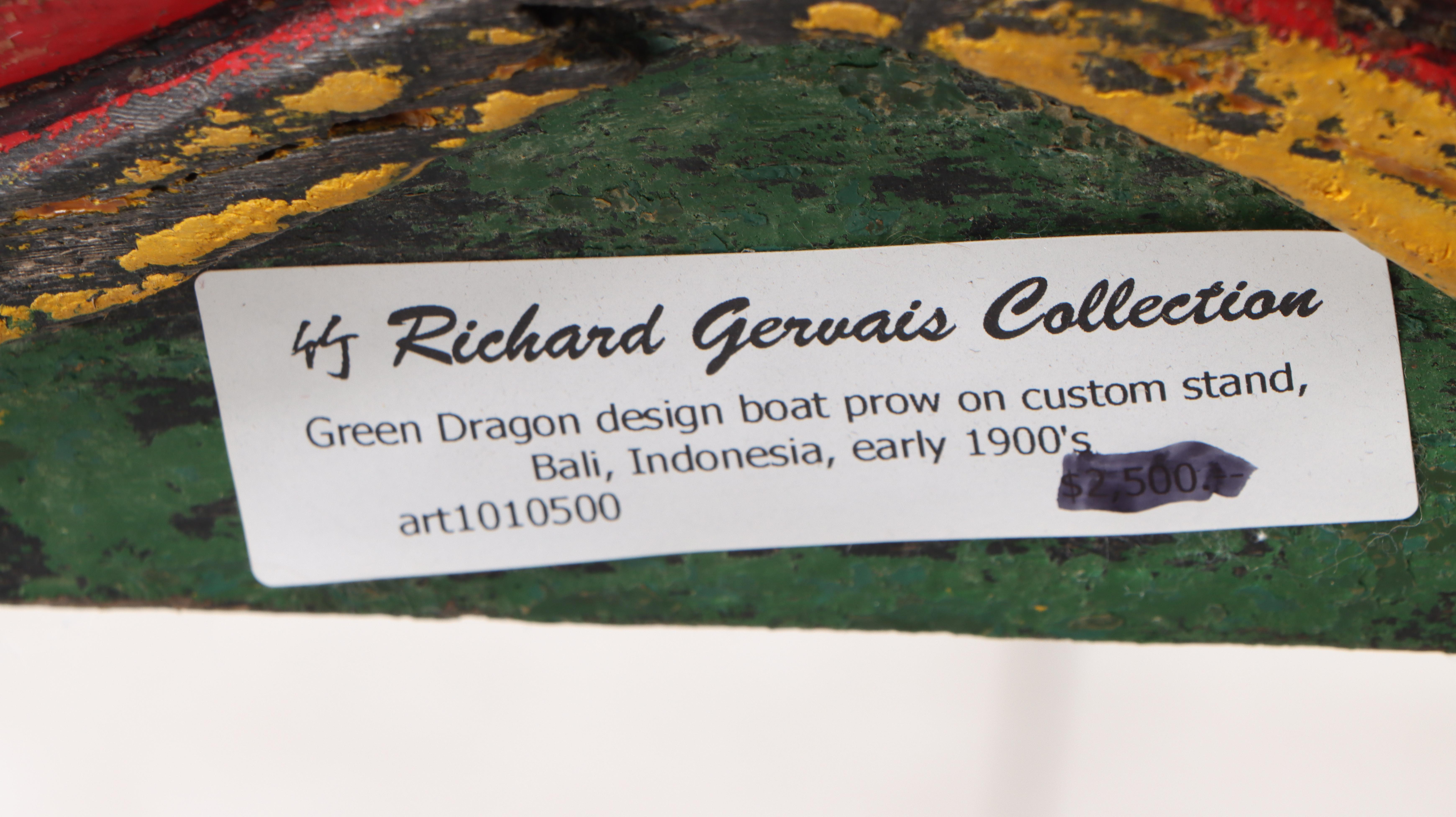 Indonesian Dragon Boat Prow, Early 20th Century