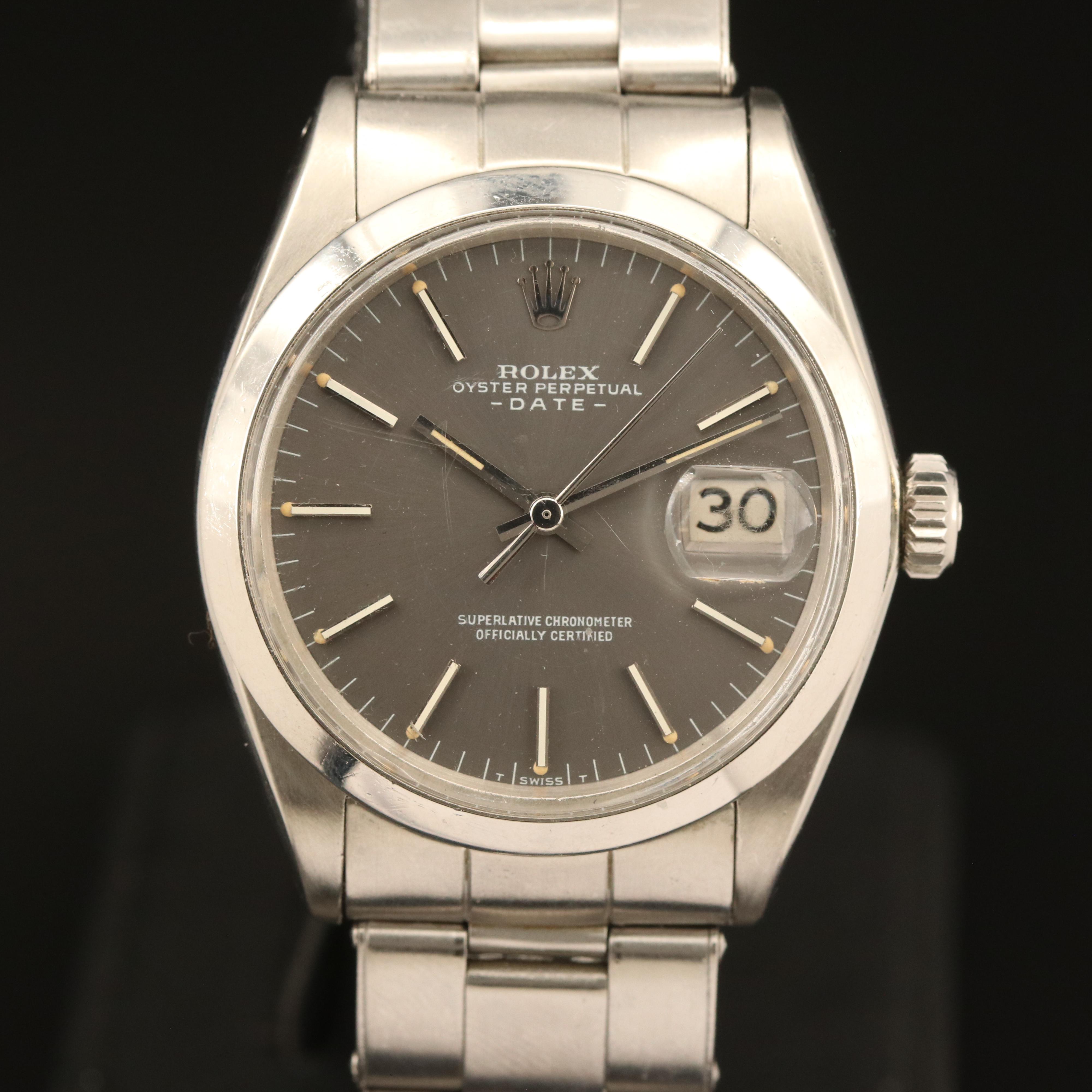 1969 Rolex Oyster Perpetual Date Stainless Steel Watch