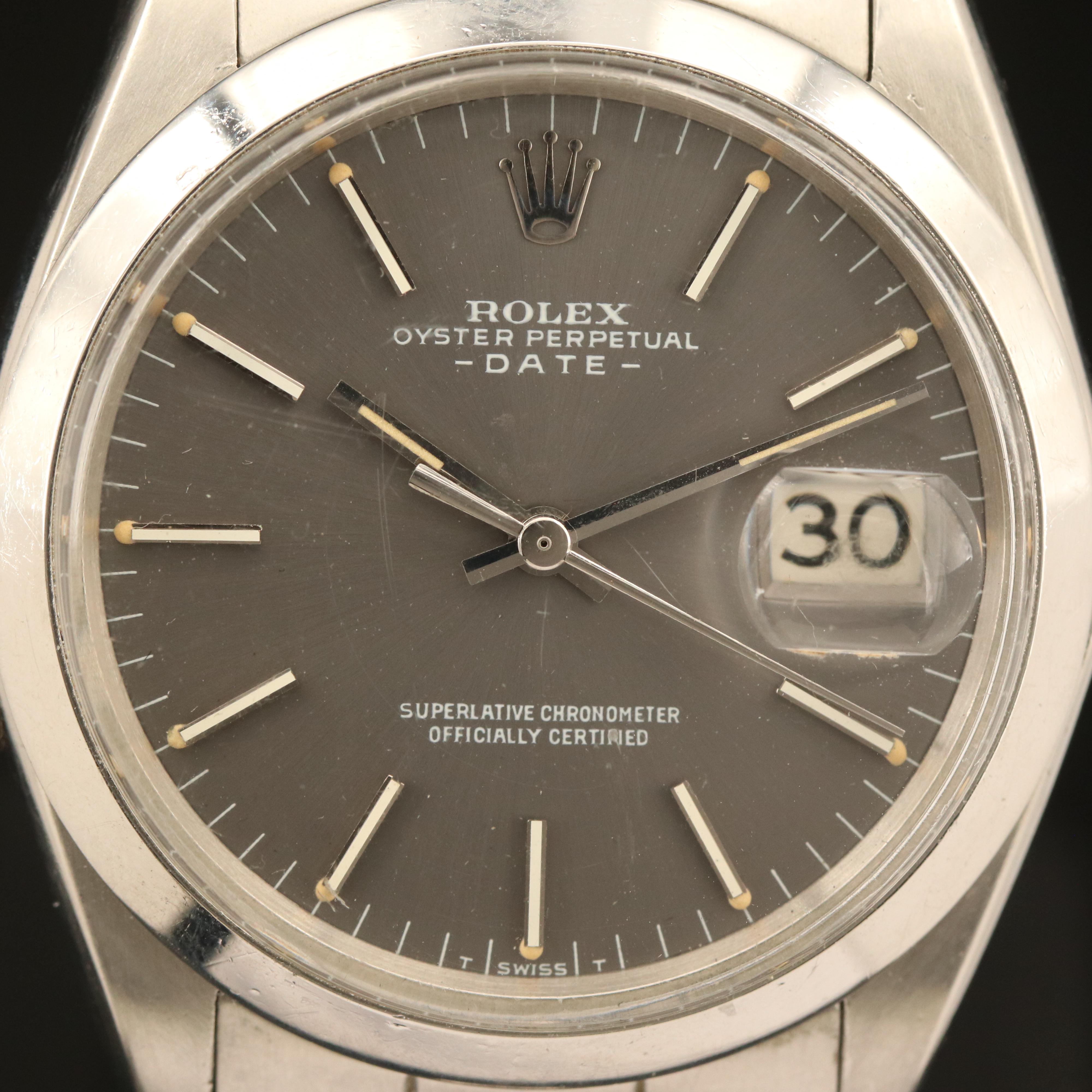 1969 Rolex Oyster Perpetual Date Stainless Steel Watch