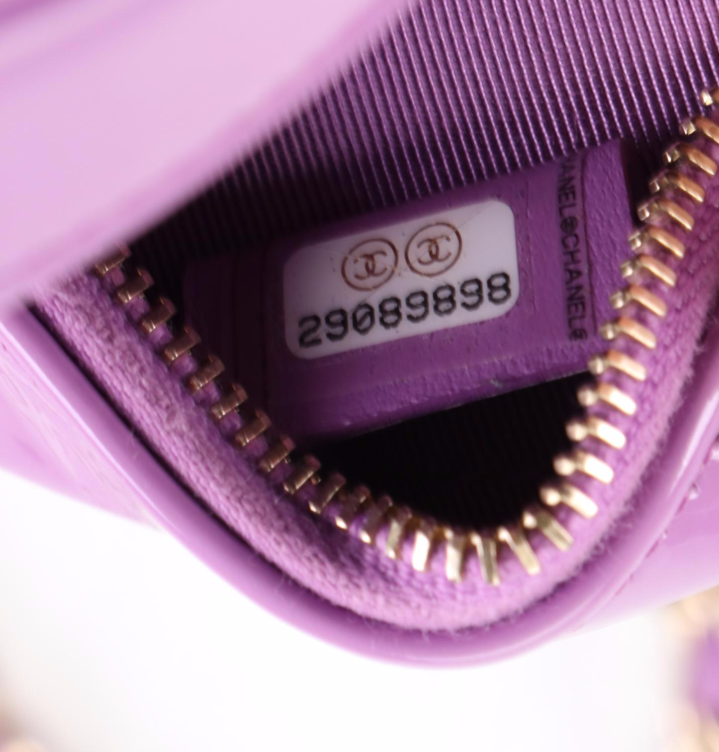 Chanel CC Round Crossbody Bag in Quilted Patent Leather