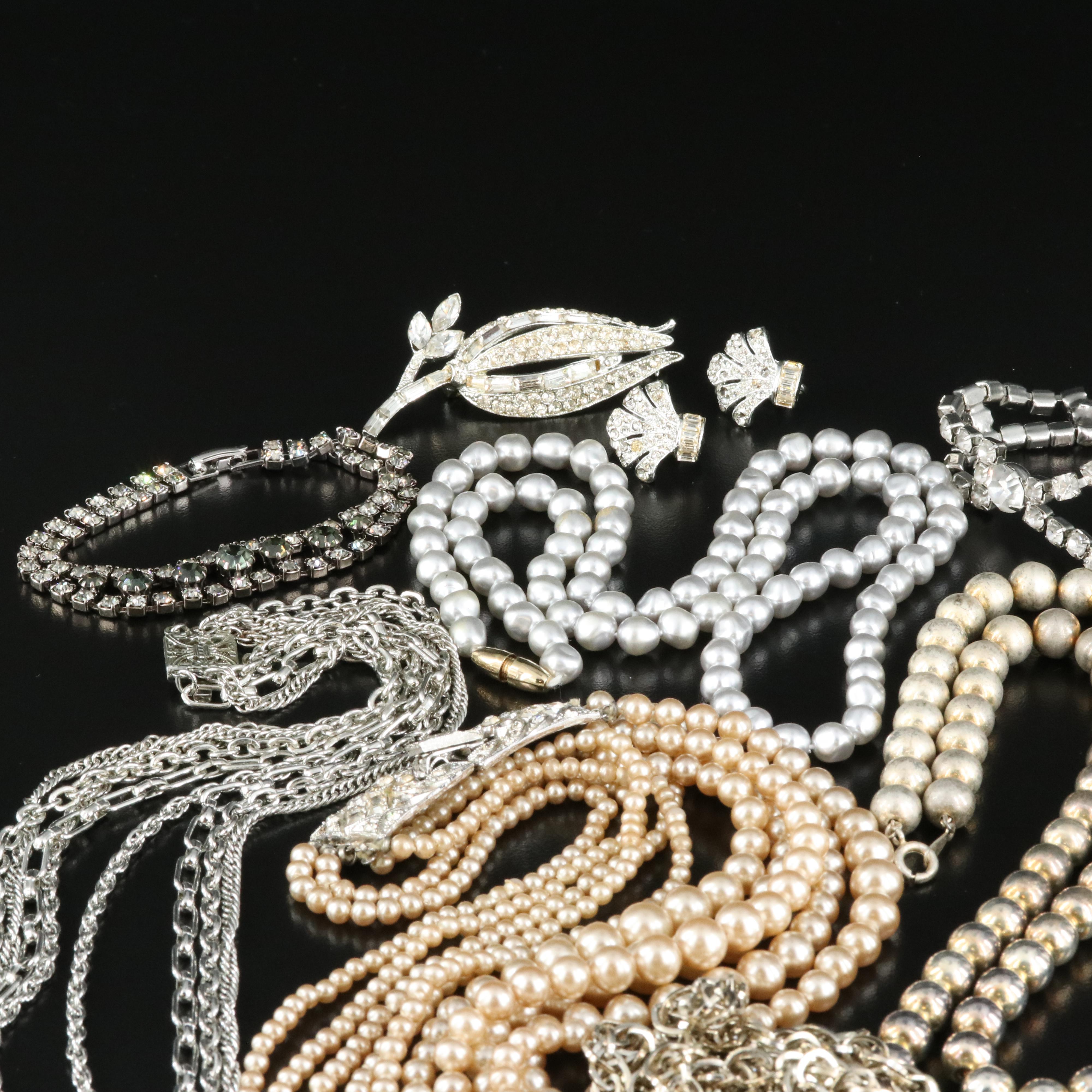 Rhinestones Featured in Vintage Jewelry Collection
