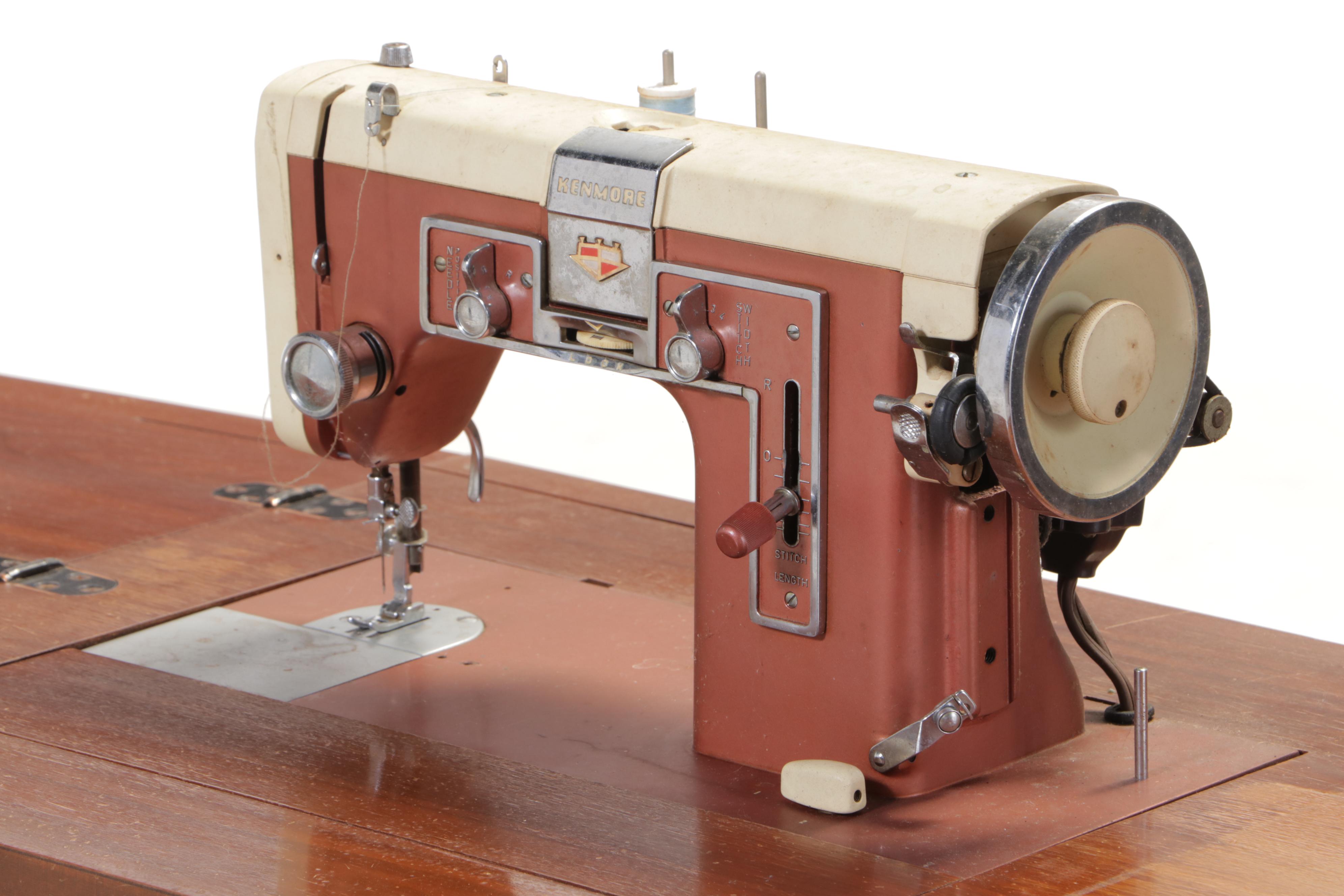 Kenmore Automatic Sewing Table in Walnut Finish