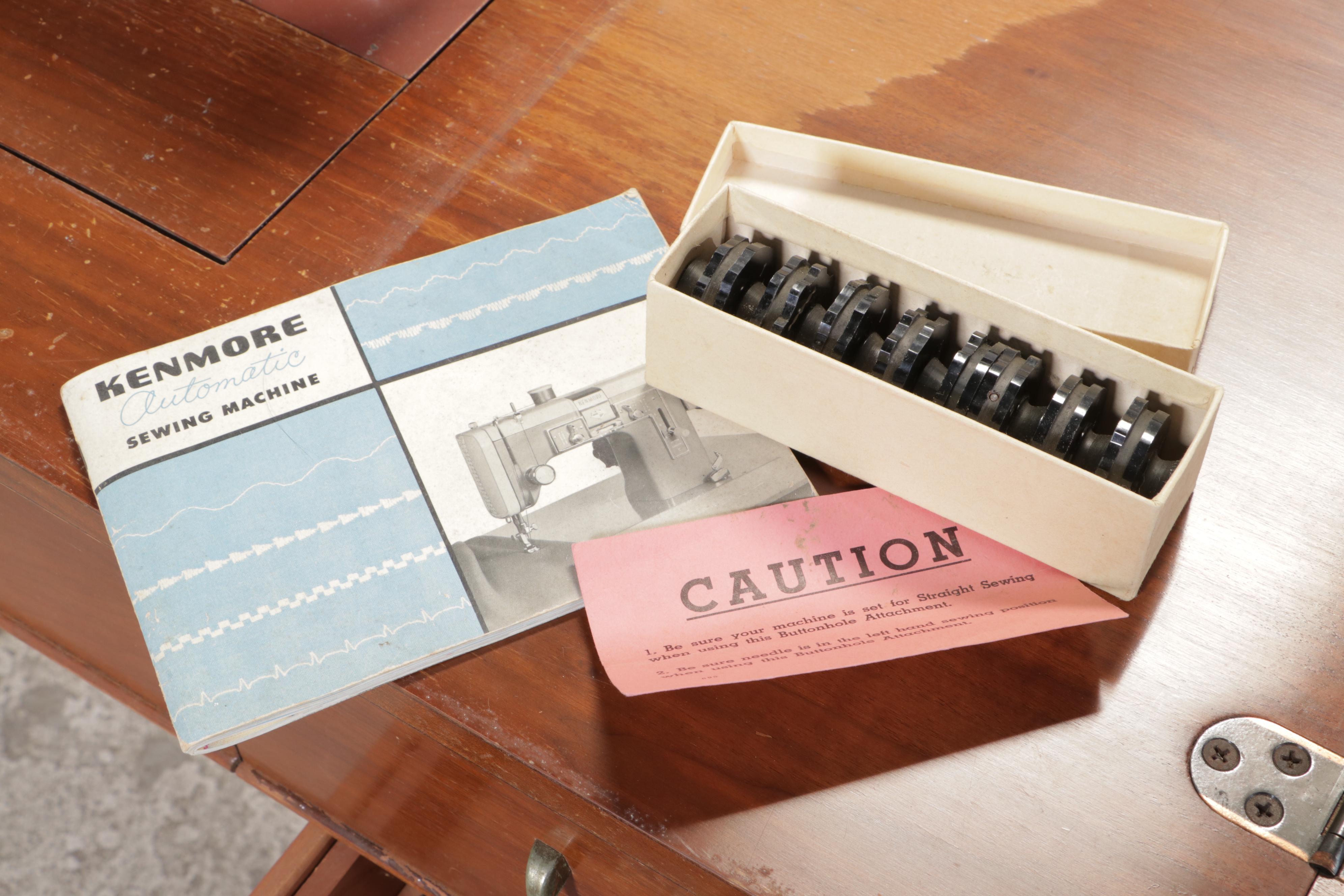 Kenmore Automatic Sewing Table in Walnut Finish