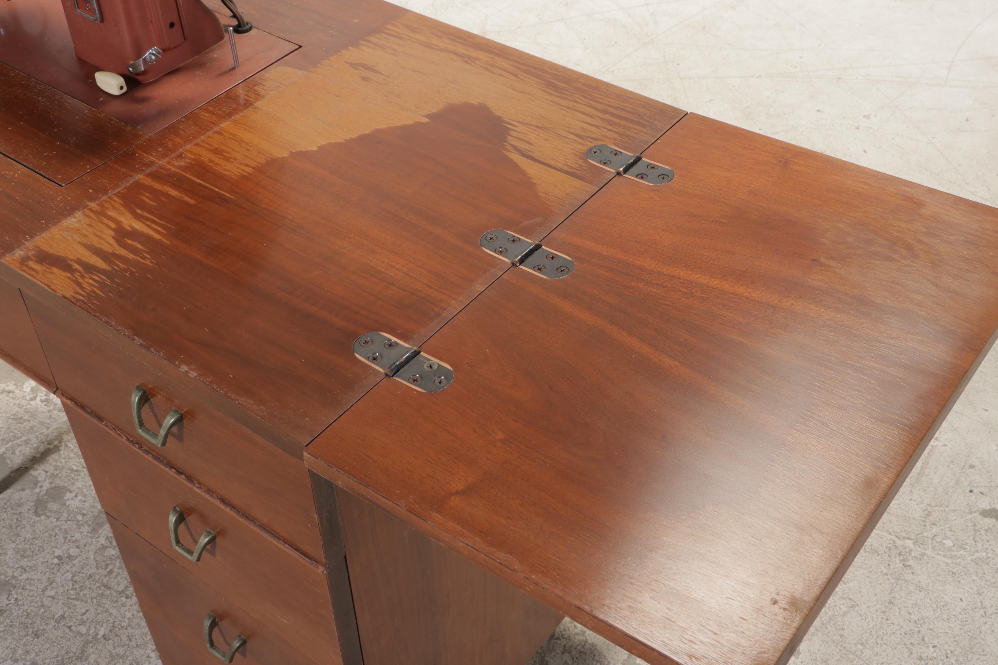 Kenmore Automatic Sewing Table in Walnut Finish