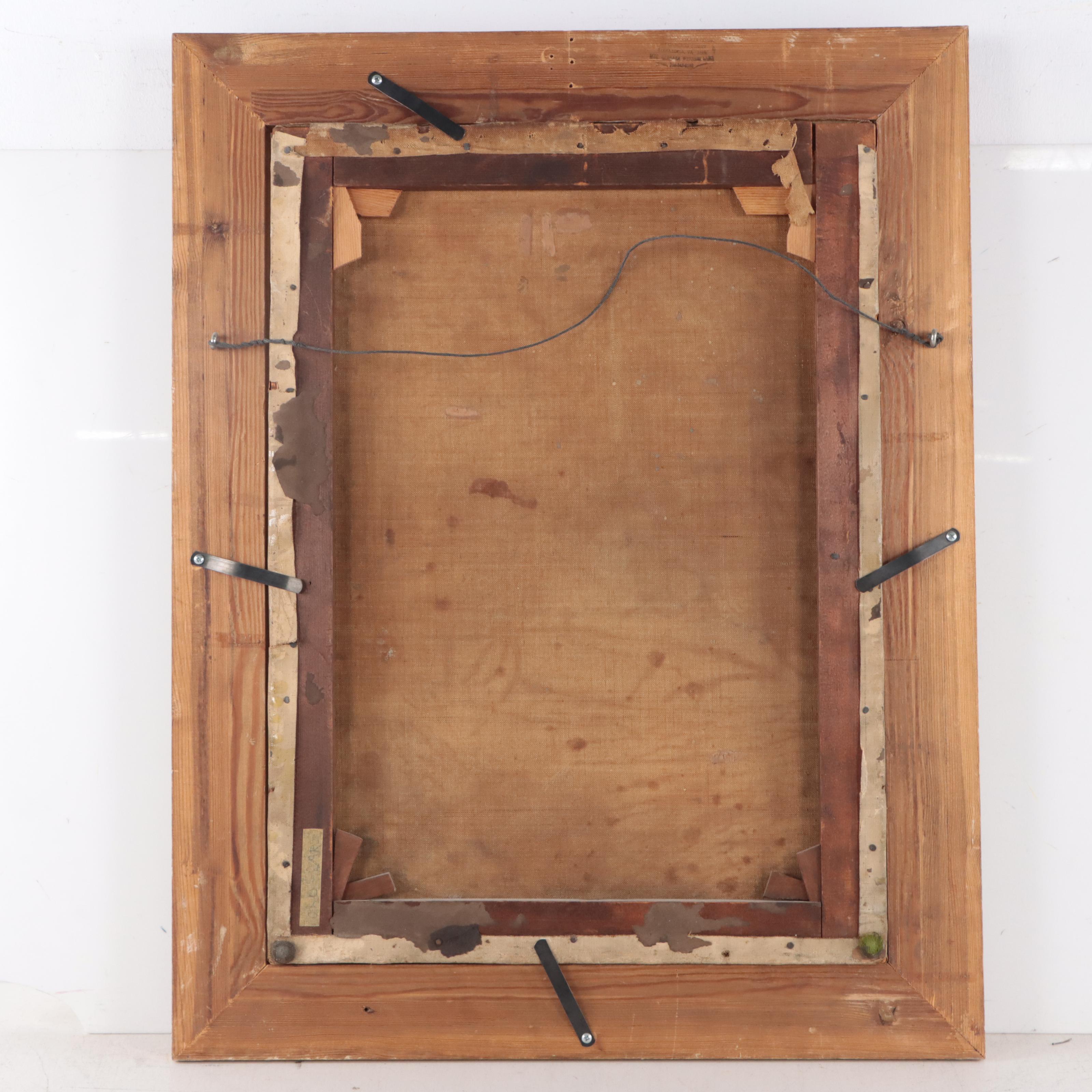 M. Ritchie Folk River Valley Landscape Oil Painting, 1894