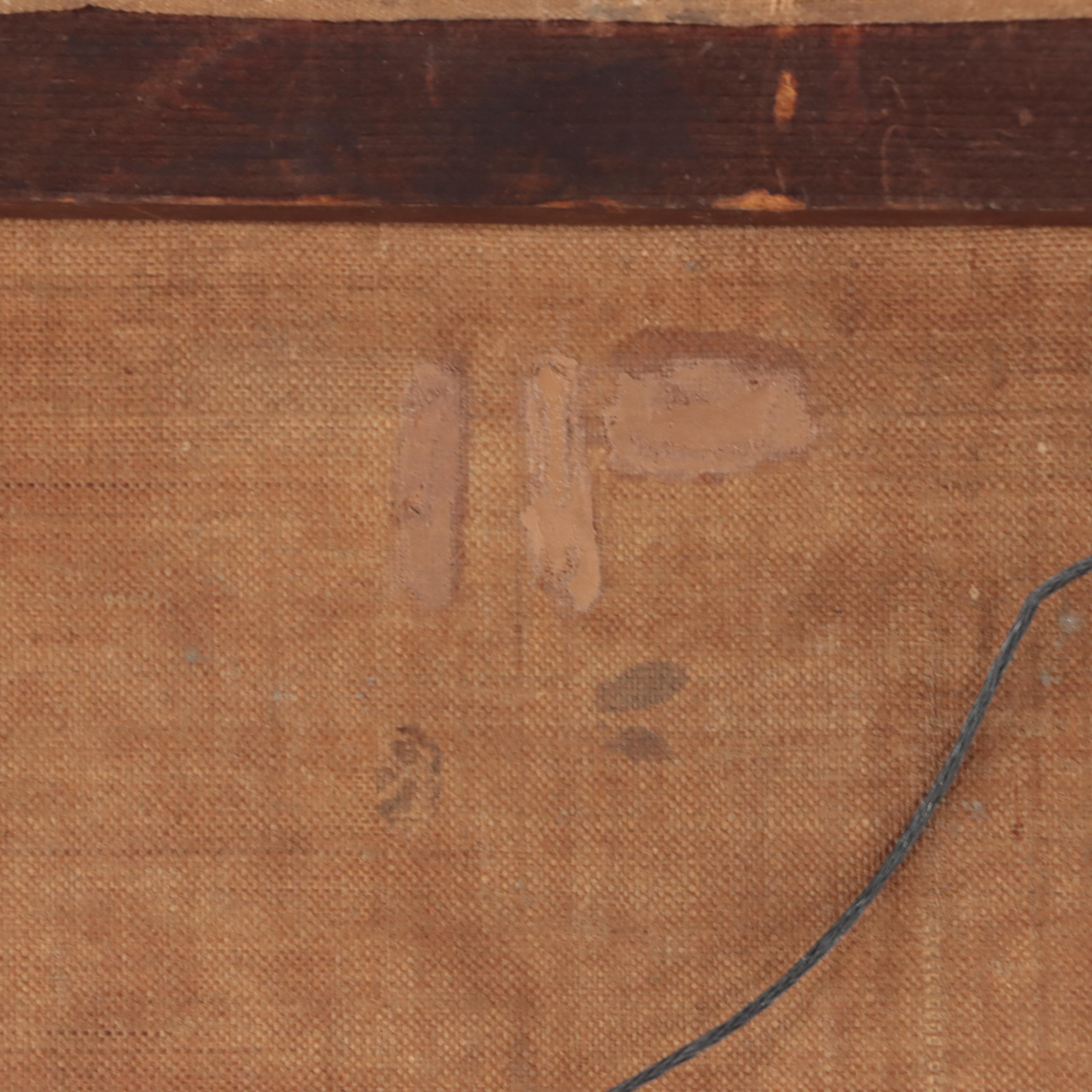 M. Ritchie Folk River Valley Landscape Oil Painting, 1894