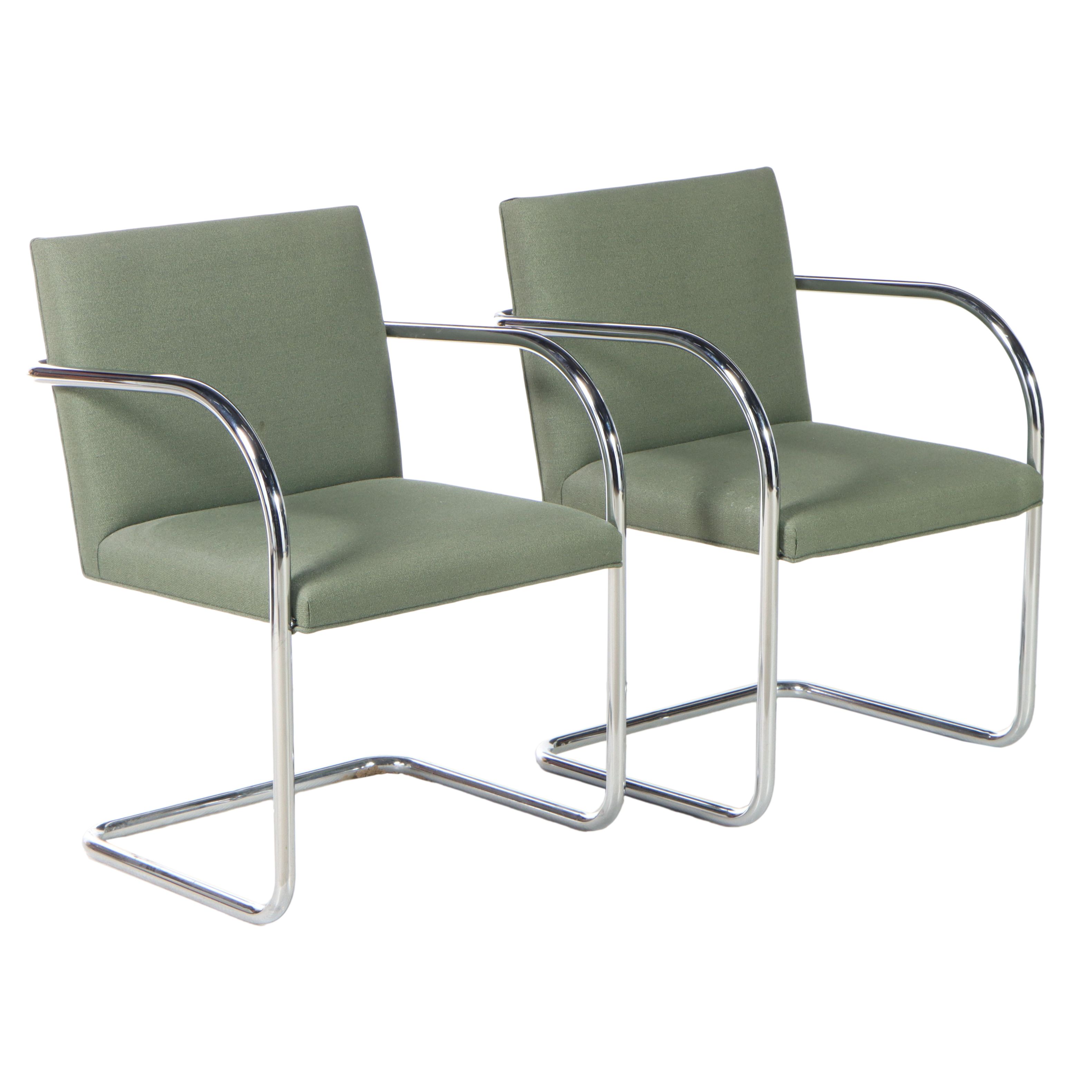 Pair of Gordon International Upholstered Cantilever Armchairs, Mid-Late 20th C