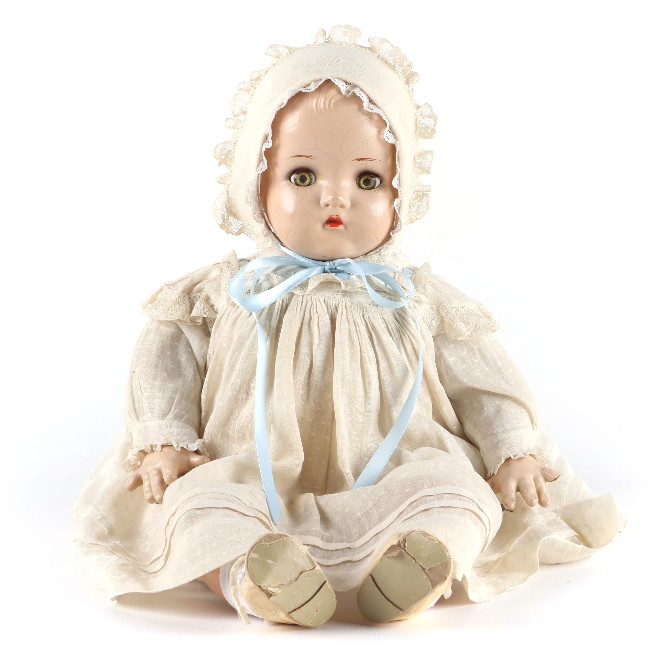 Madame Alexander "Pinkie" Composite Crier Baby Doll, Early to Mid-20th Century