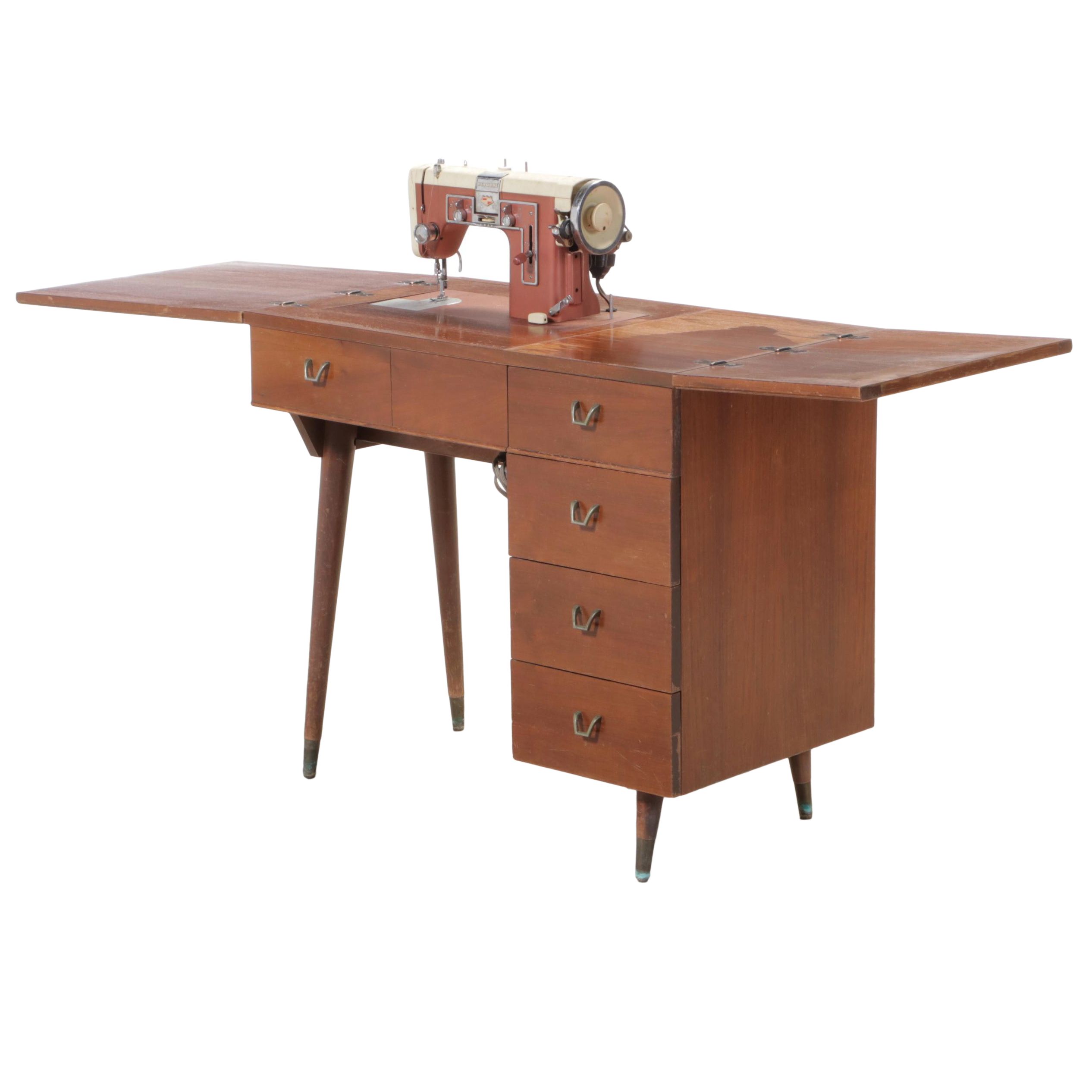 Kenmore Automatic Sewing Table in Walnut Finish
