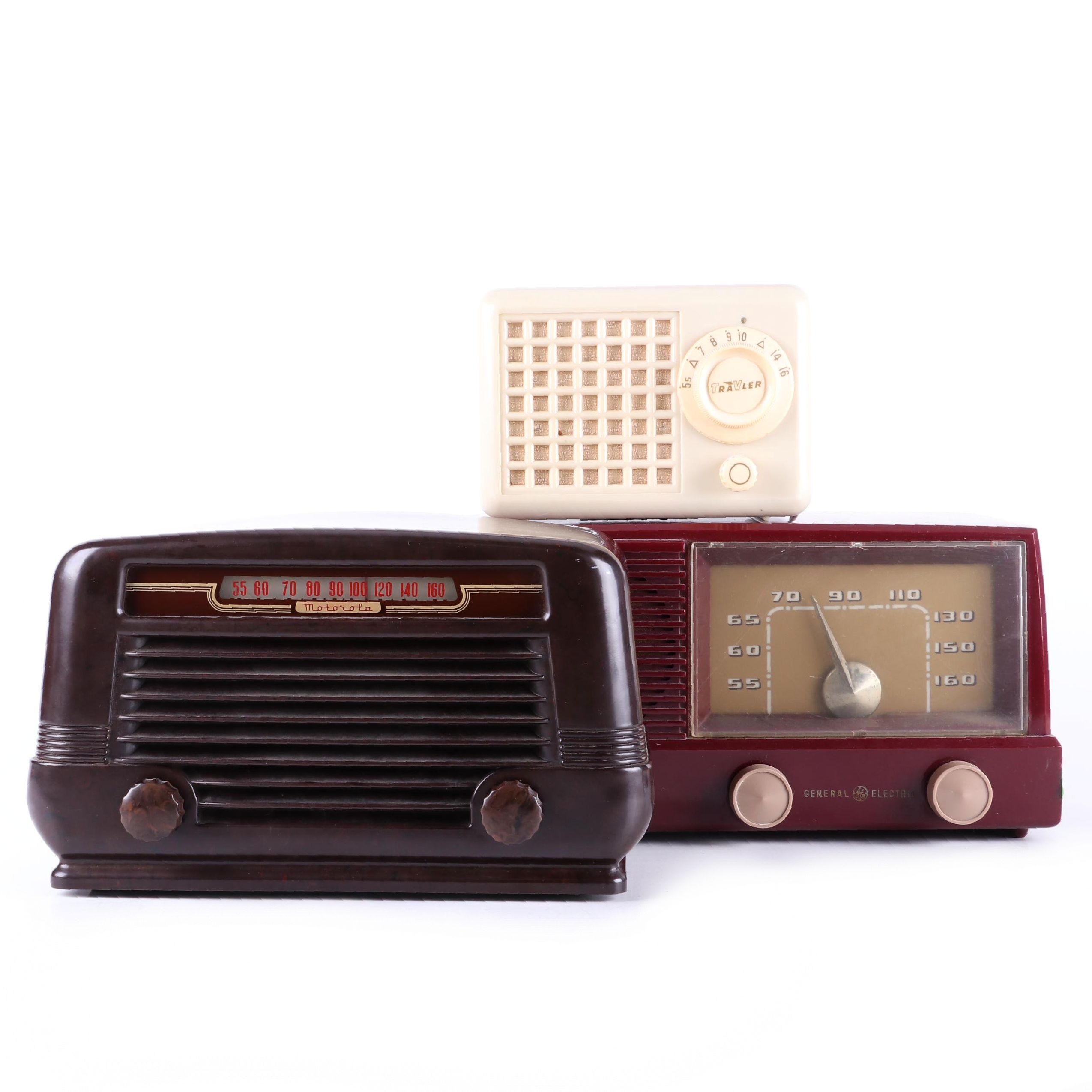 Motorola, Trav-Ler and General Electric Radios, Mid-20th Century